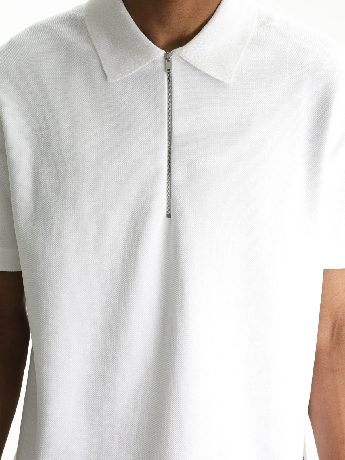 Jil Sander Golfer Ss White Zip White