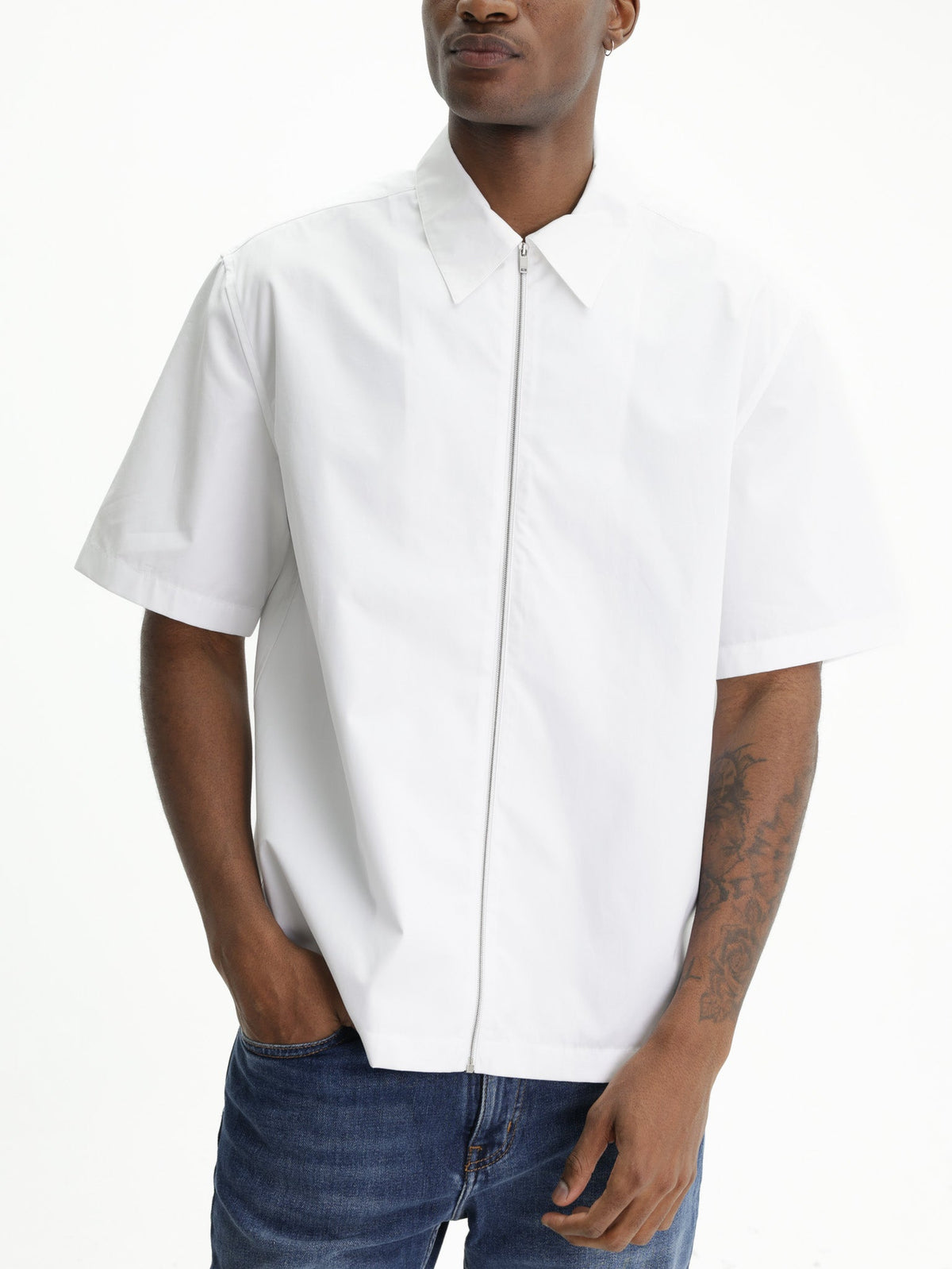 Jil Sander Shirt Zip Ss  White