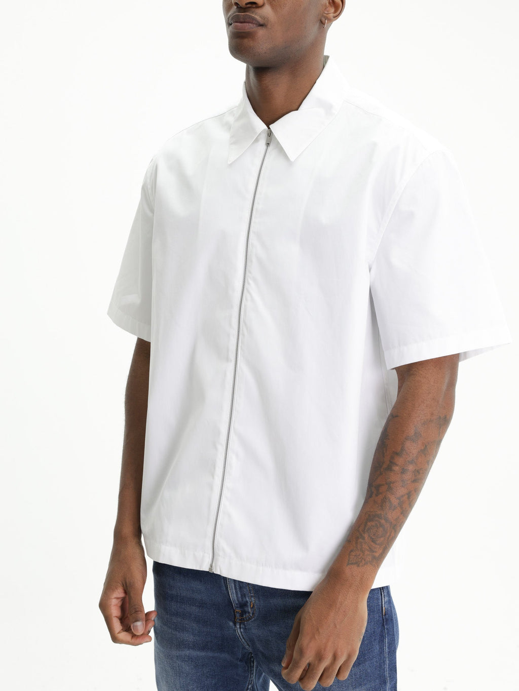 Jil Sander Shirt Zip Ss  White