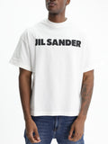 Jil Sander T-Shirt Black Print Crew White
