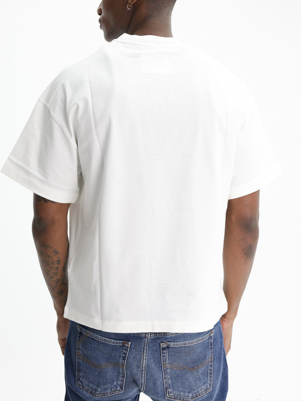 Jil Sander T-Shirt Black Print Crew White