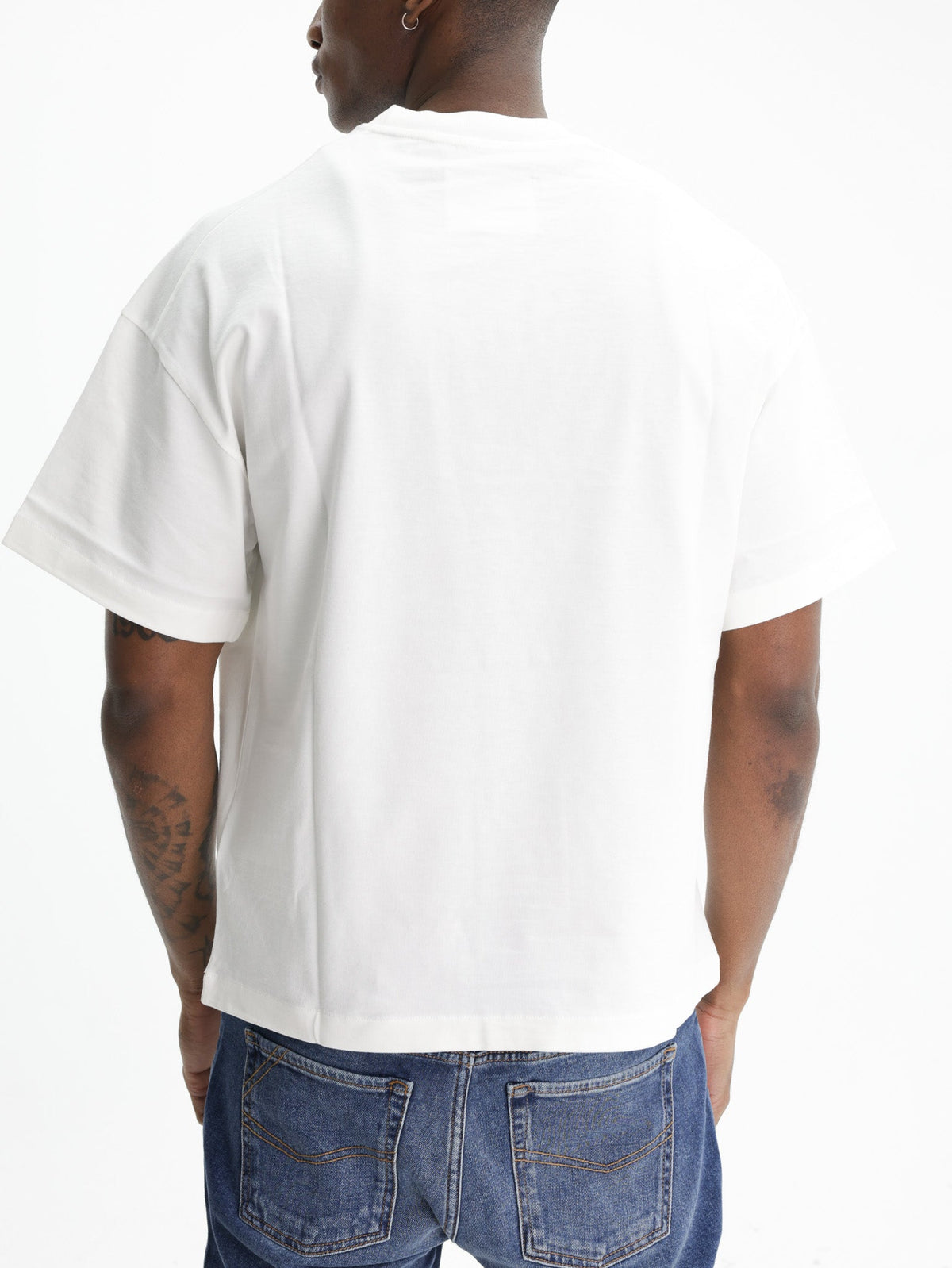 Jil Sander T-Shirt Black Print Crew White