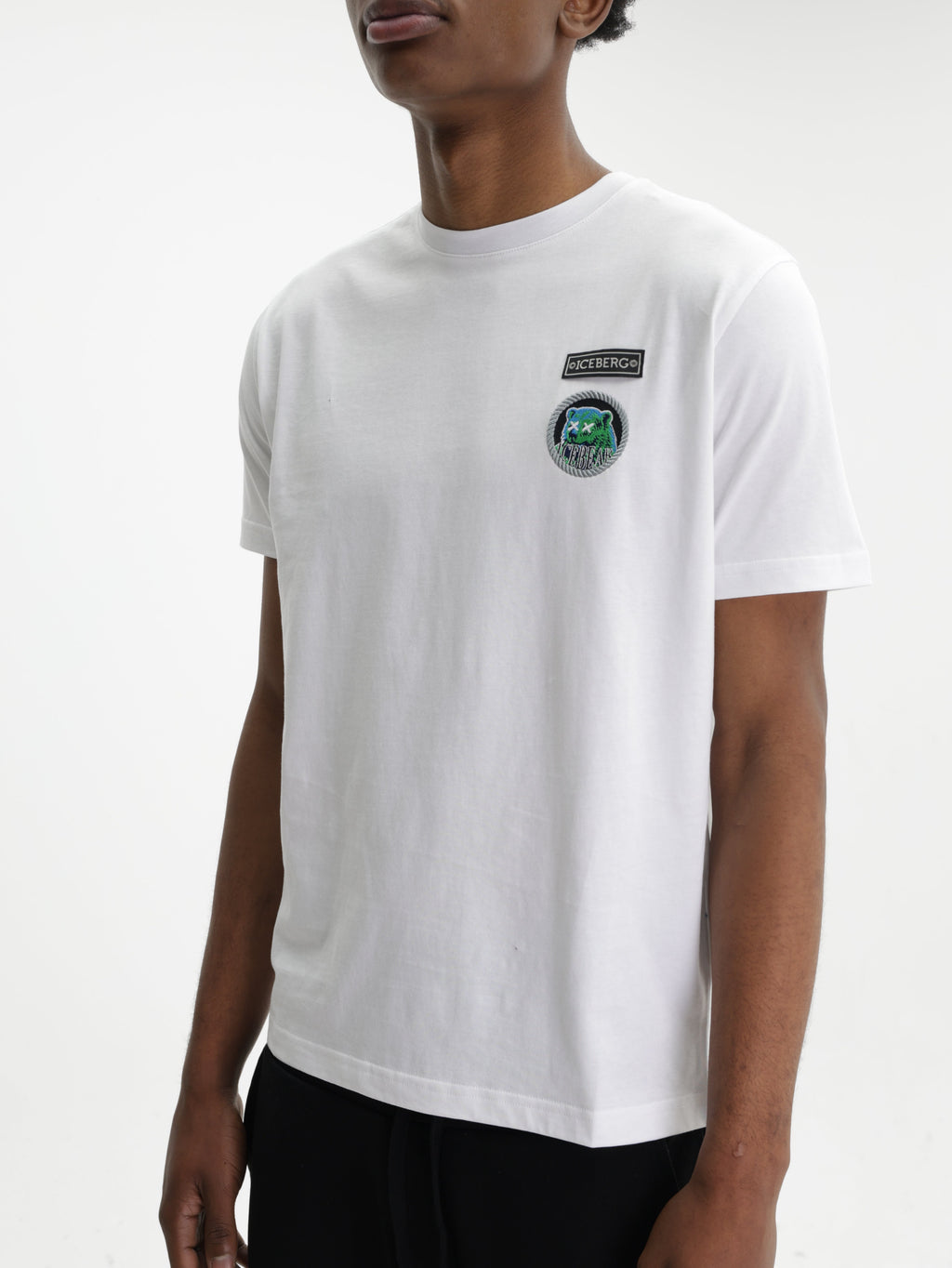 Iceberg T-Shirt Polar Bear Logo Crew White