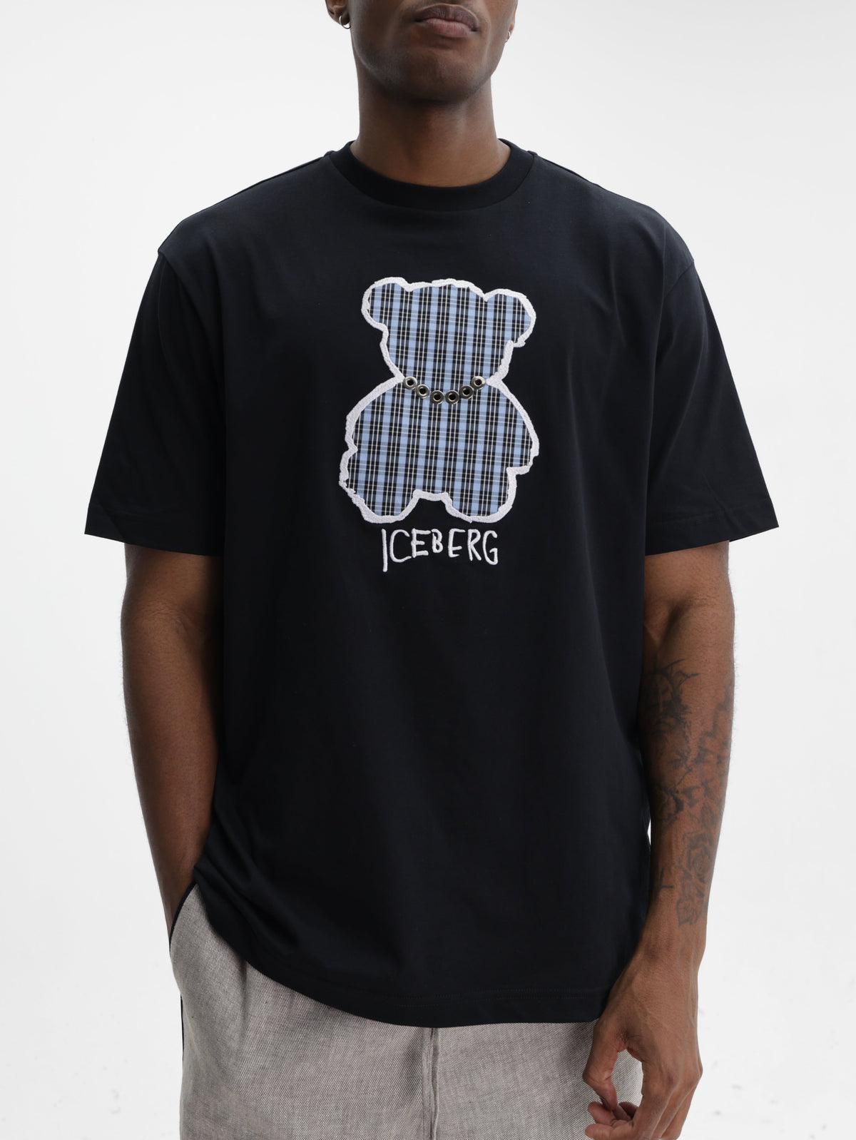 Iceberg T-Shirt Teddy Print Black