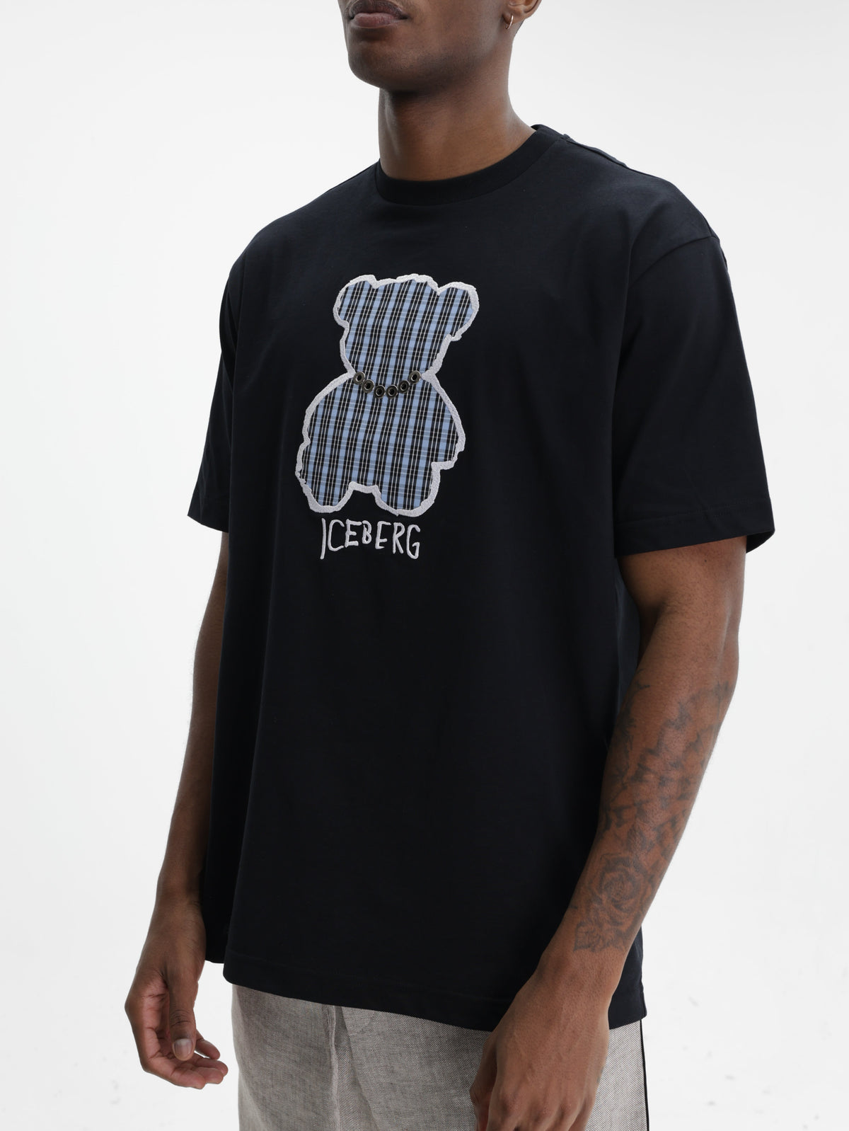 Iceberg T-Shirt Teddy Print Black
