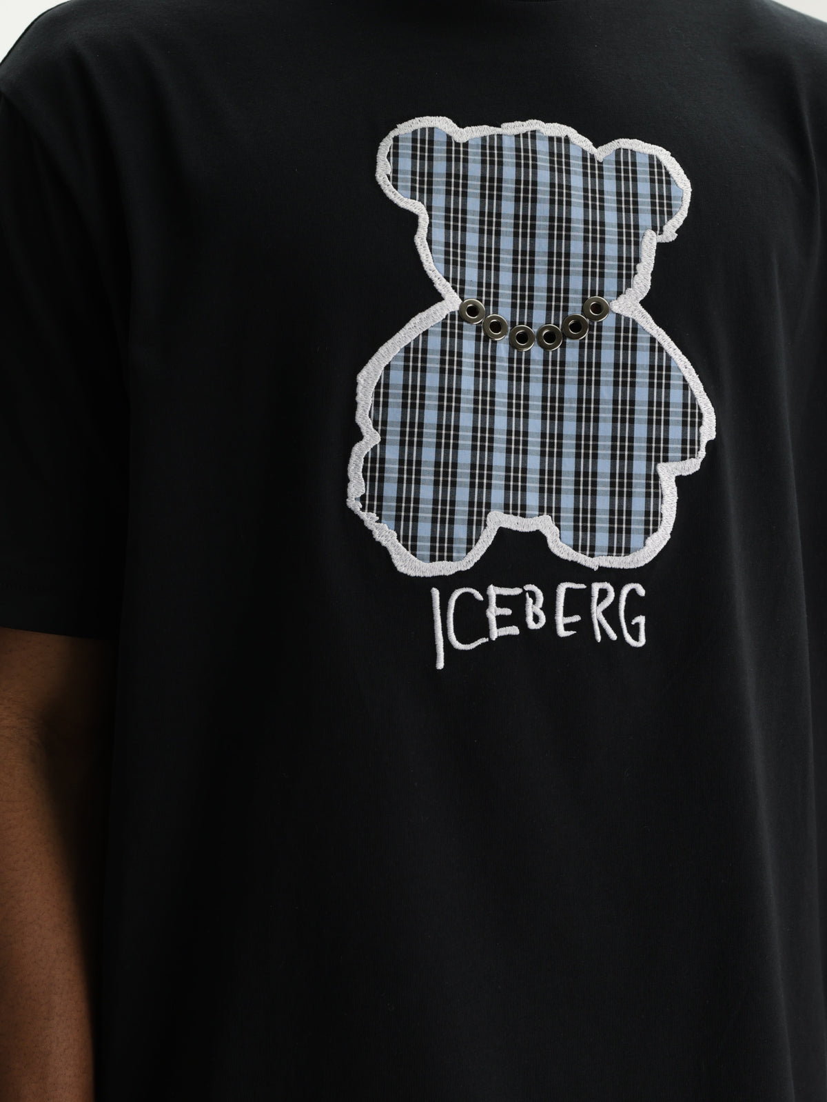 Iceberg T-Shirt Teddy Print Black
