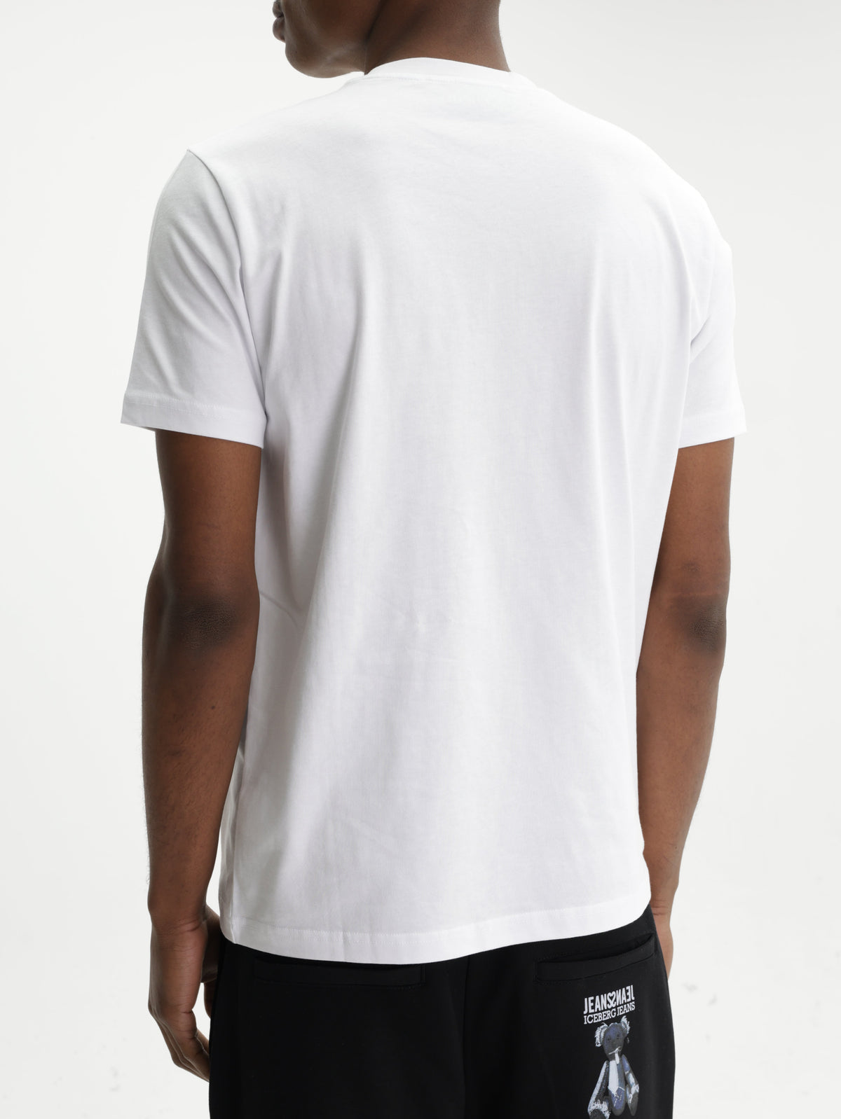 Iceberg T-Shirt Black Logo Print Crew White
