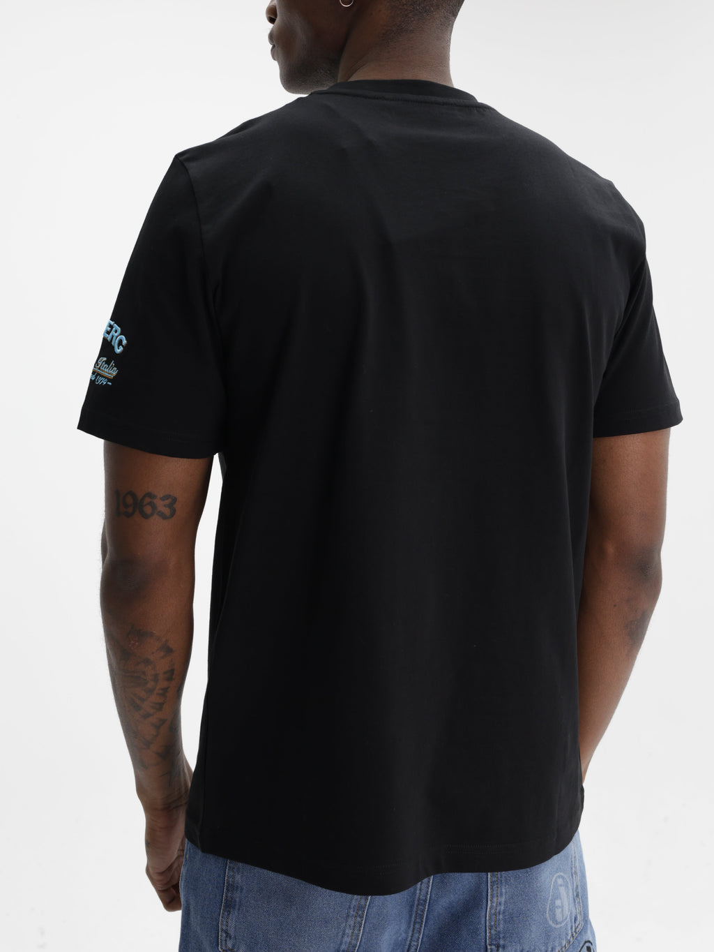 Iceberg T-Shirt Monkey Print Crew Black