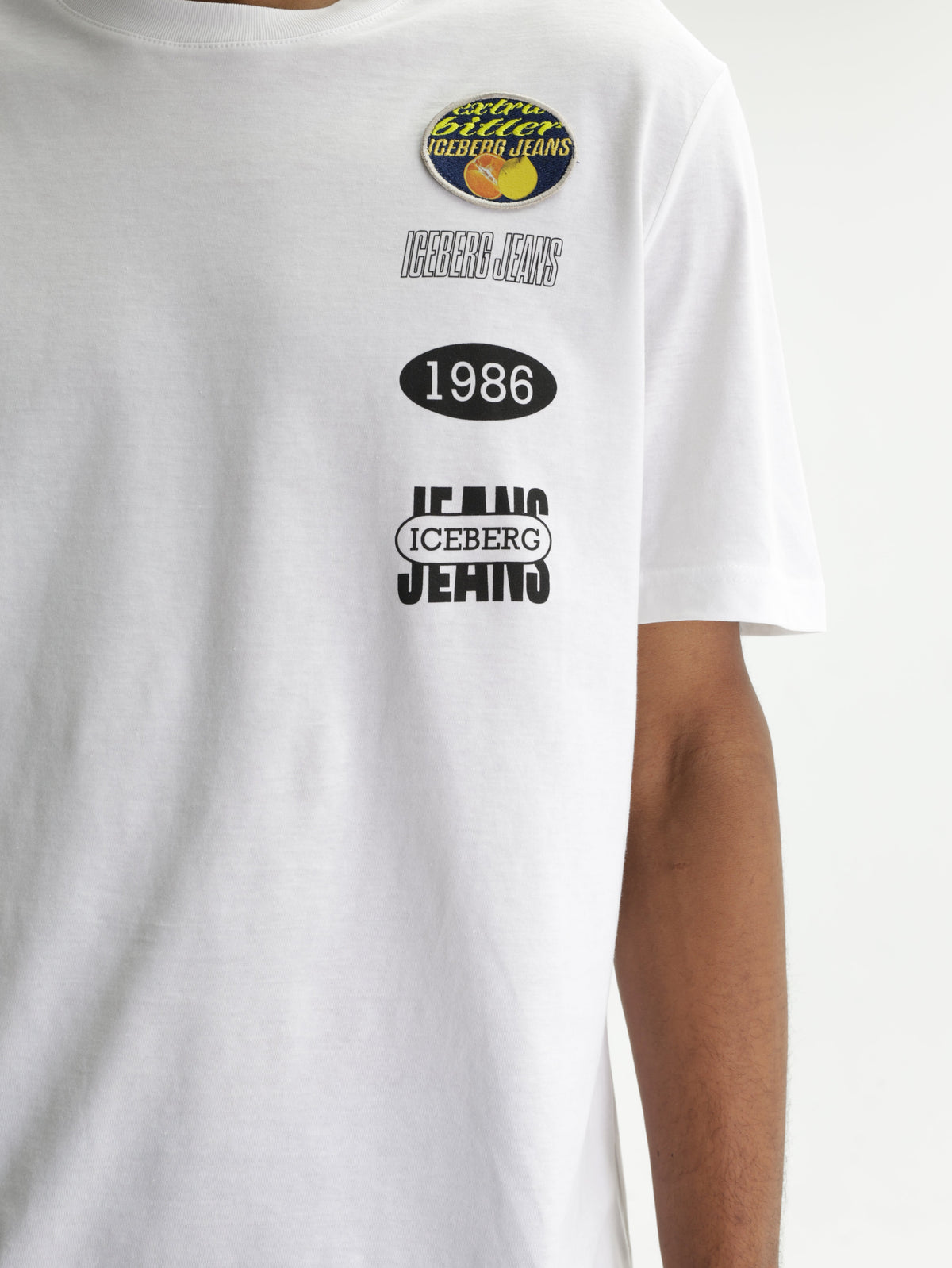 Iceberg Jeans T-Shirt 1986 Ibj Logo Print White