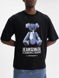 Iceberg Jeans T-Shirt Teddy Print Black
