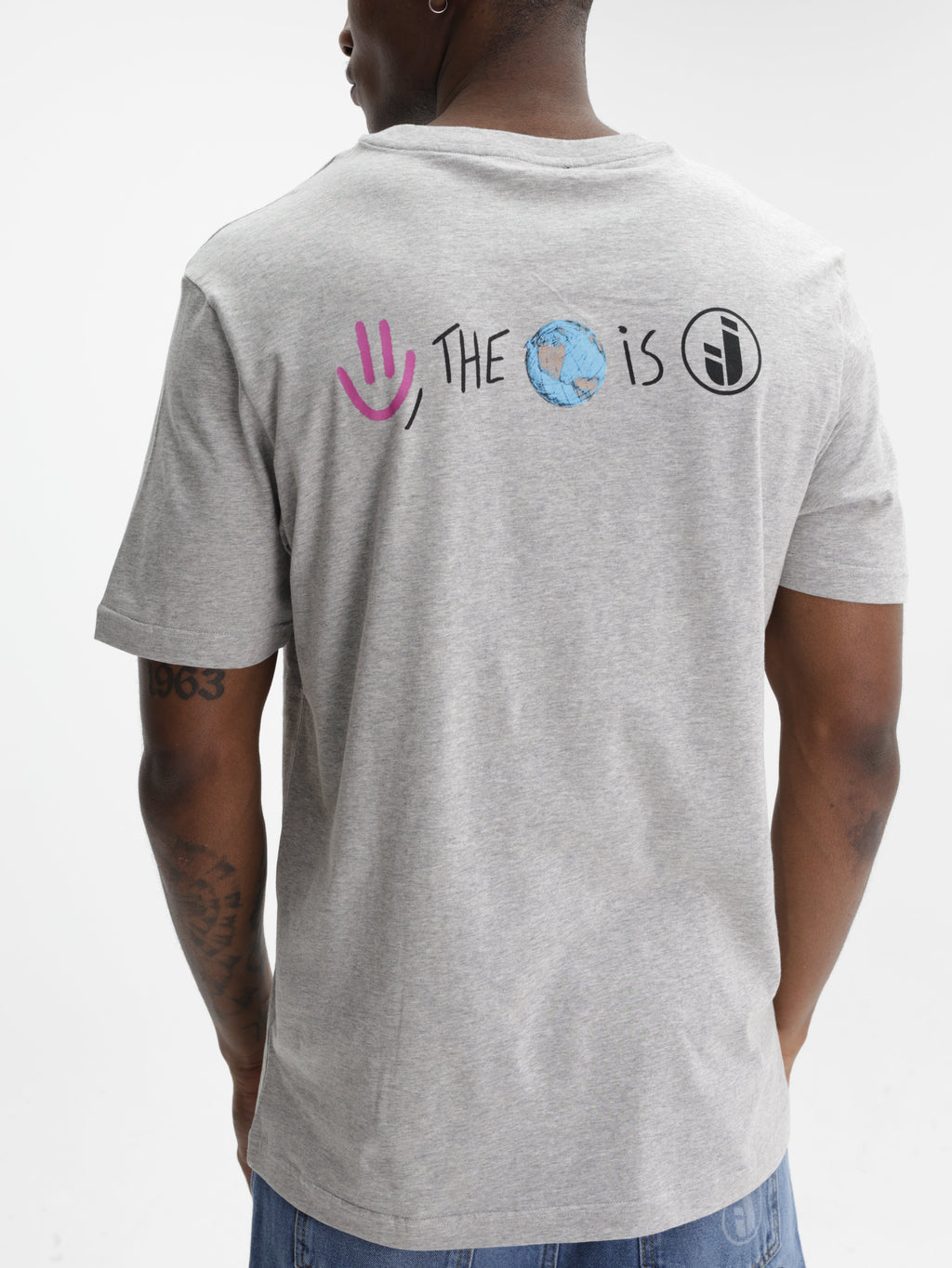 Iceberg Jeans T-Shirt Smiley Logo  Grey