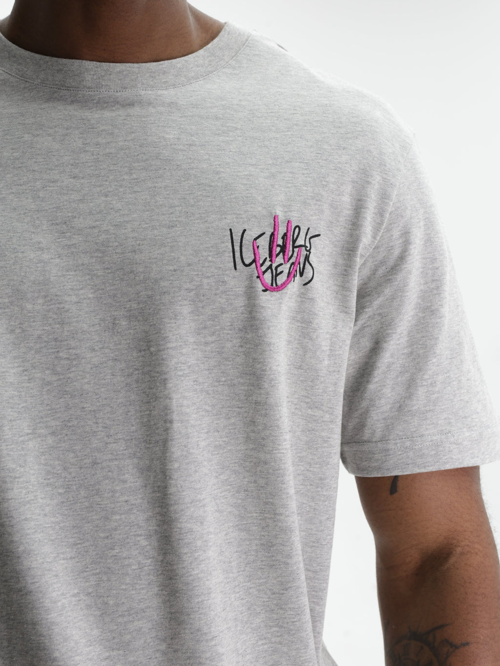 Iceberg Jeans T-Shirt Smiley Logo  Grey