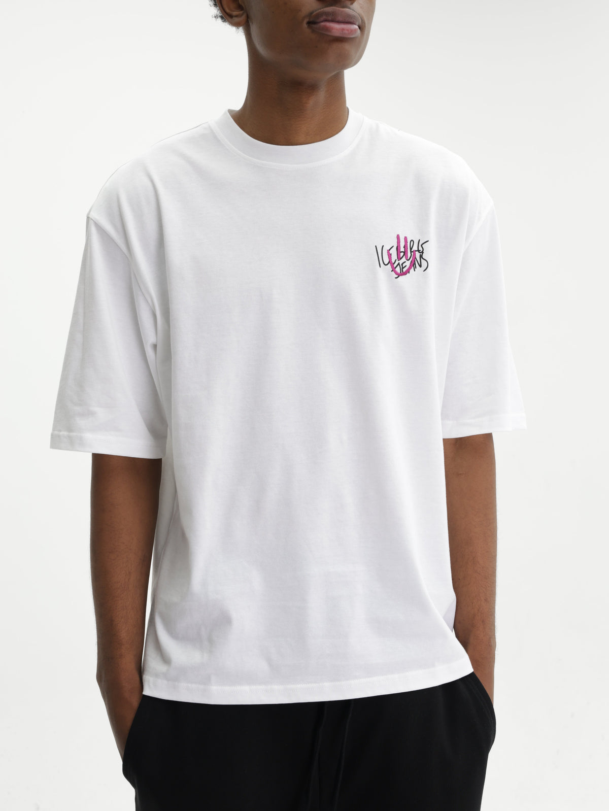 Iceberg Jeans T-Shirt Smiley Logo  White