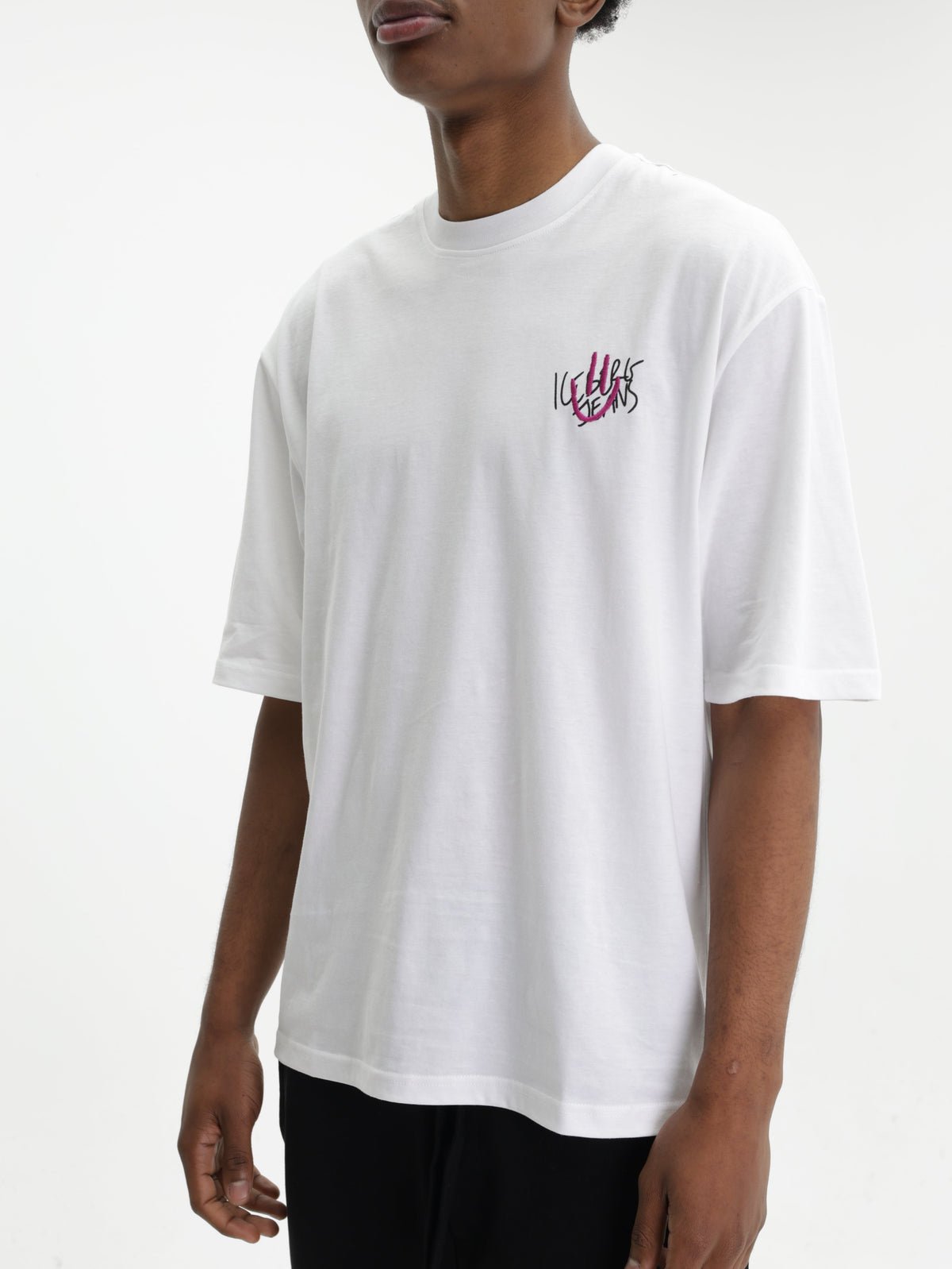 Iceberg Jeans T-Shirt Smiley Logo  White