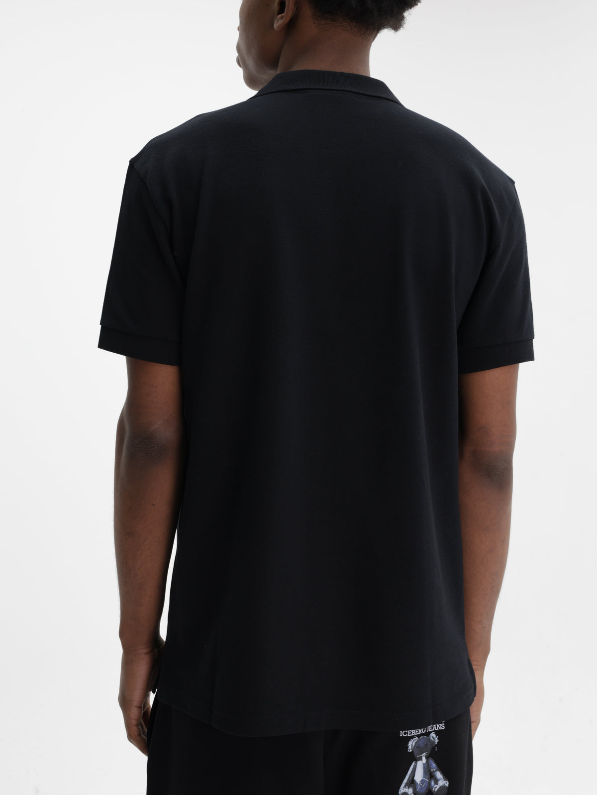 Iceberg Jeans T-Shirt Mountain Logo Print Black