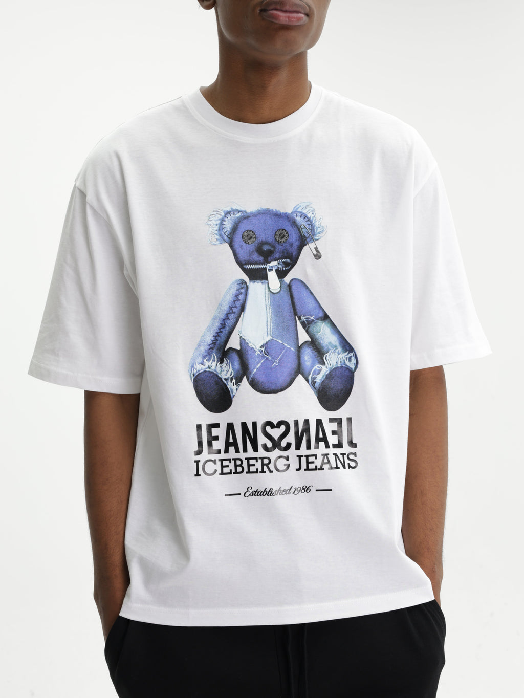 Iceberg Jeans T-Shirt Teddy Print White