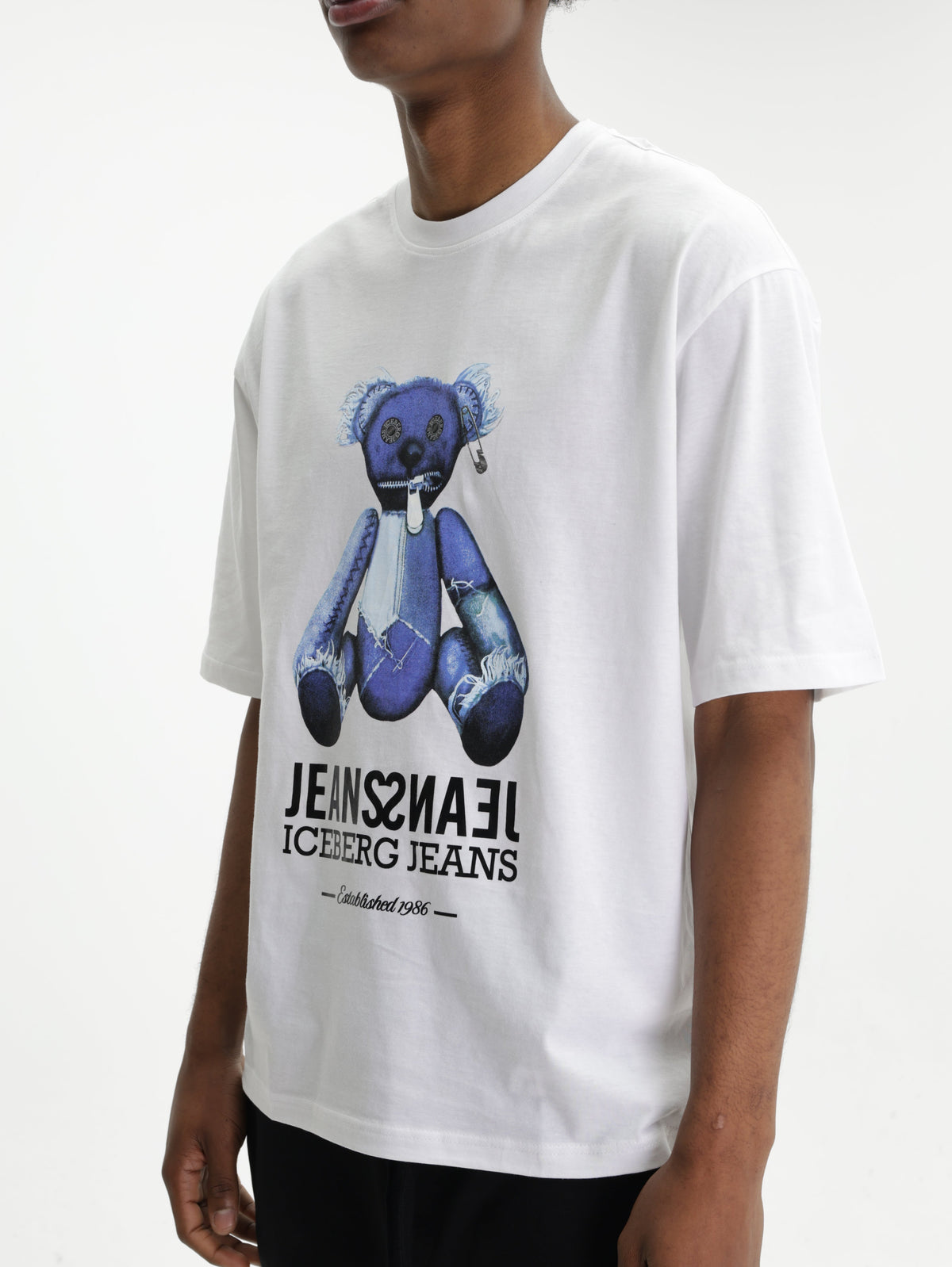 Iceberg Jeans T-Shirt Teddy Print White