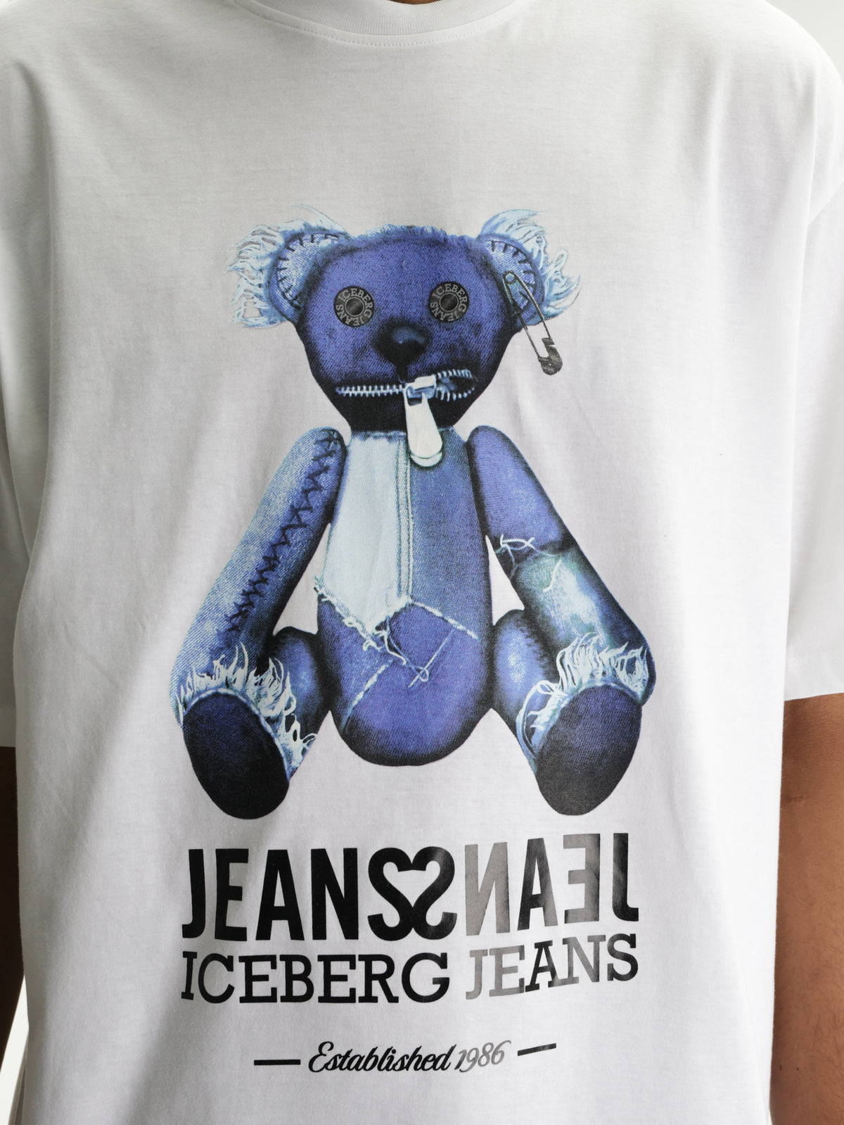 Iceberg Jeans T-Shirt Teddy Print White