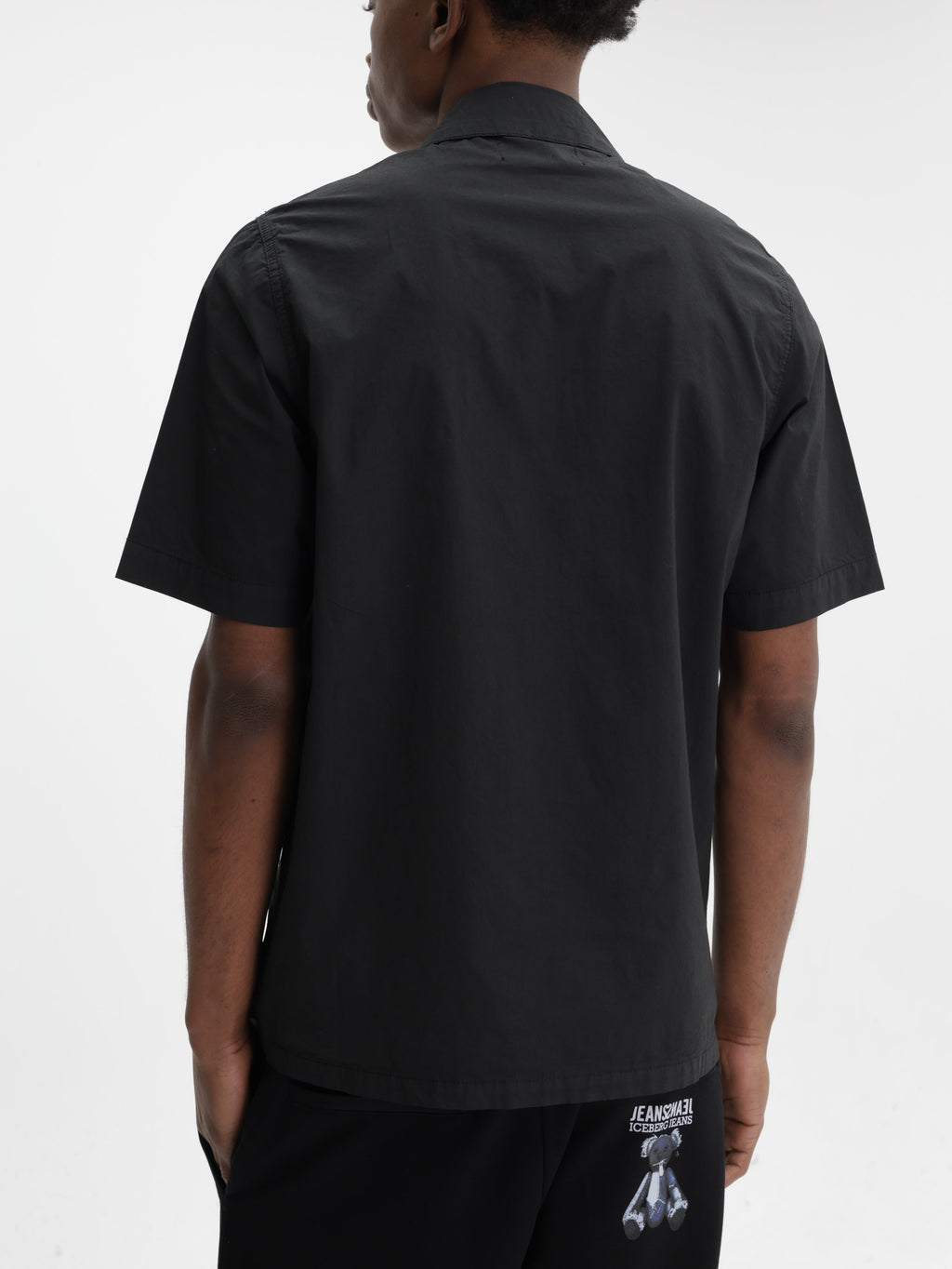 Iceberg Jeans Shirt Zip Collar  Black