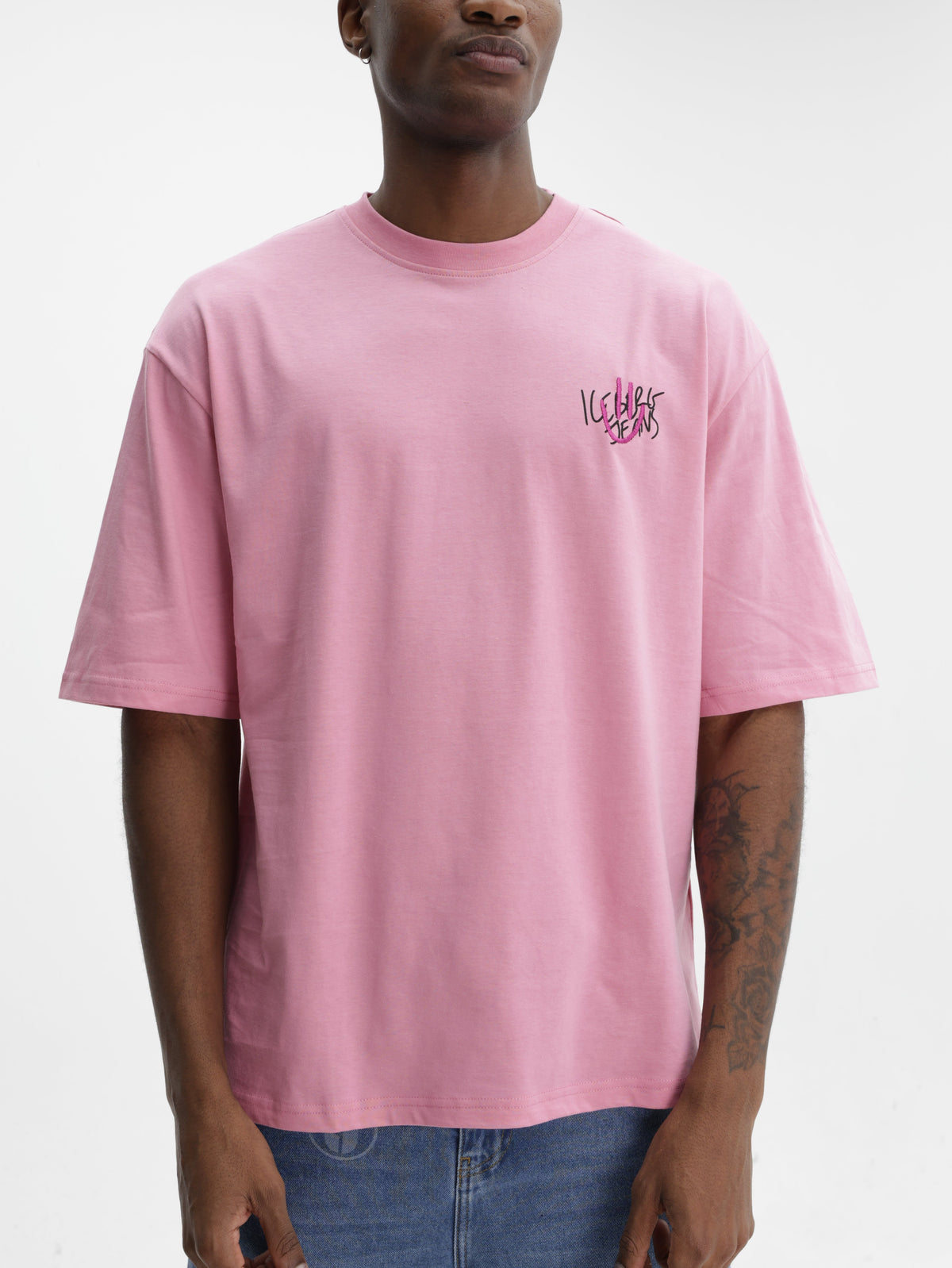Iceberg Jeans T-Shirt Ibj Logo Pink