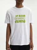 Iceberg Jeans T-Shirt Green Logo Print White