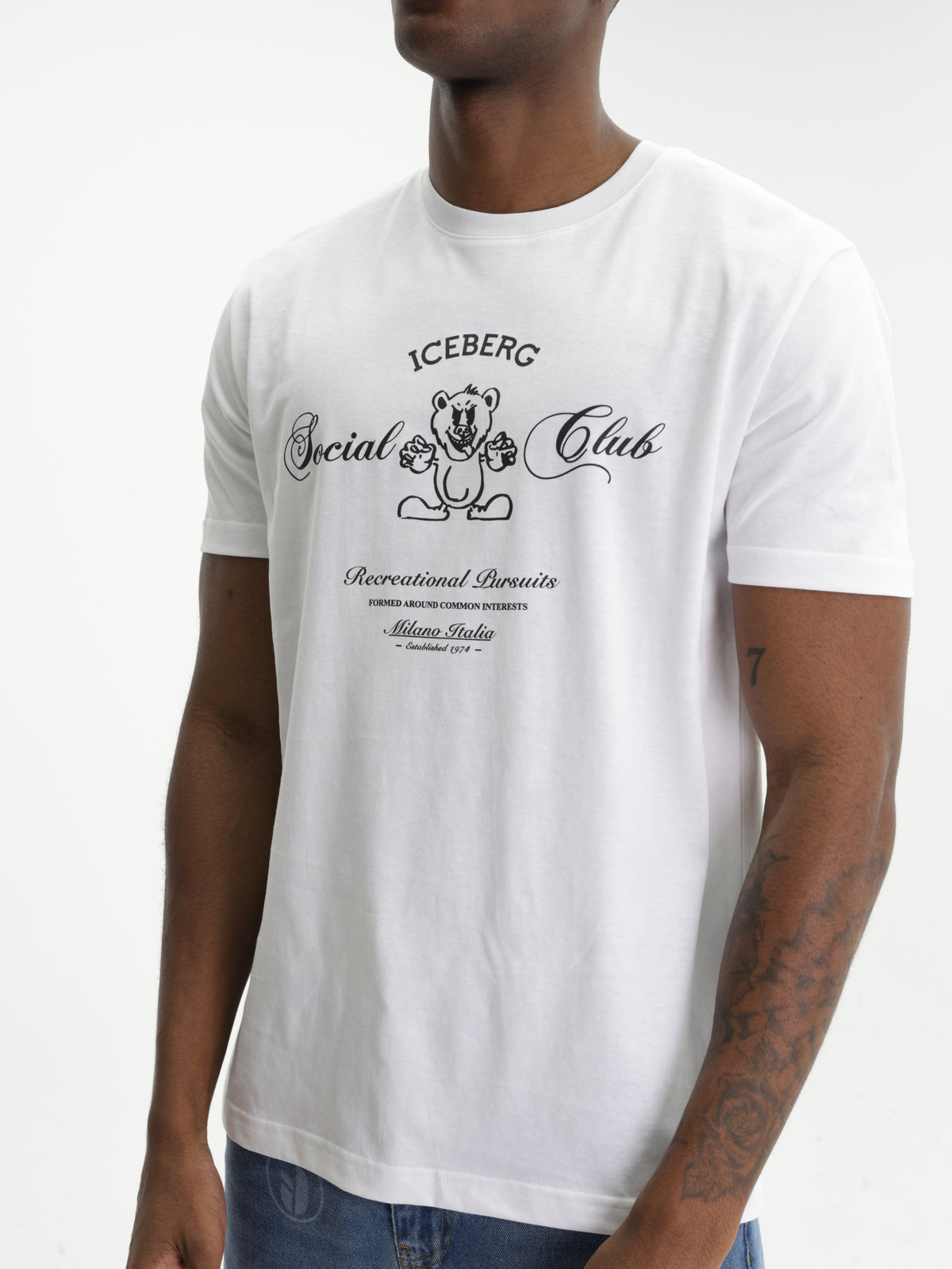 Iceberg T-Shirt Social Club Print White