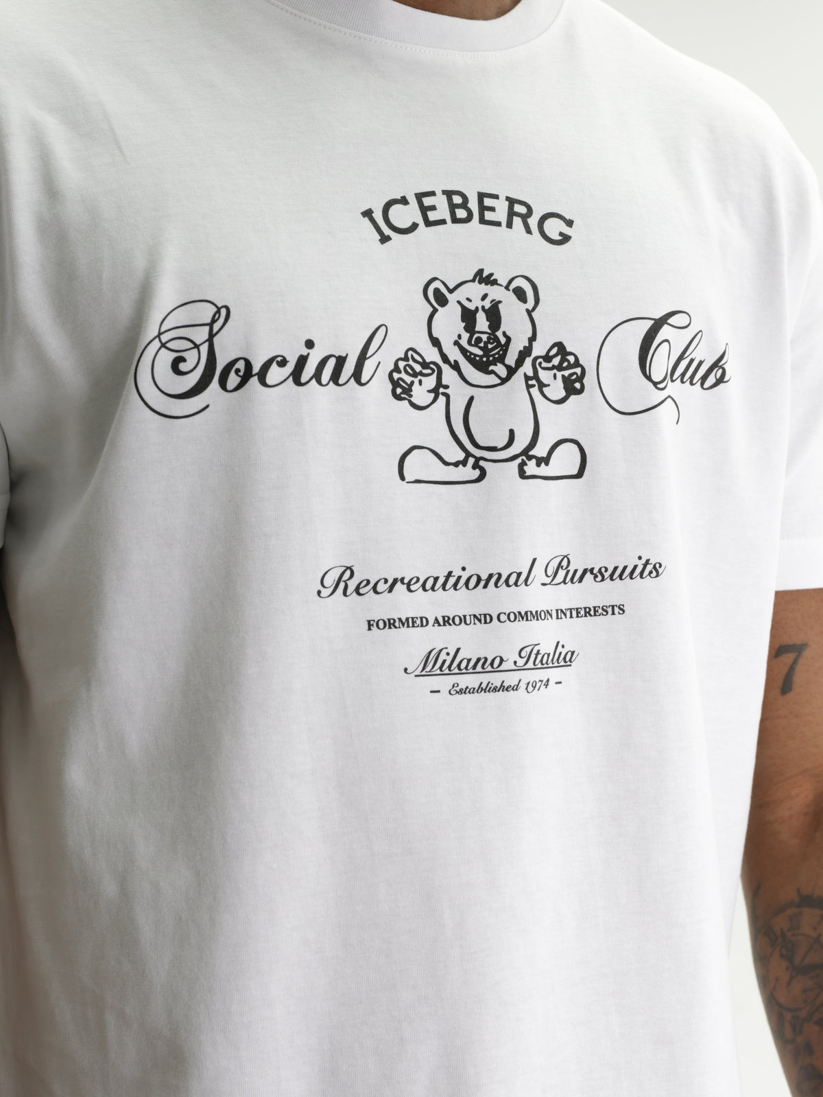 Iceberg T-Shirt Social Club Print White