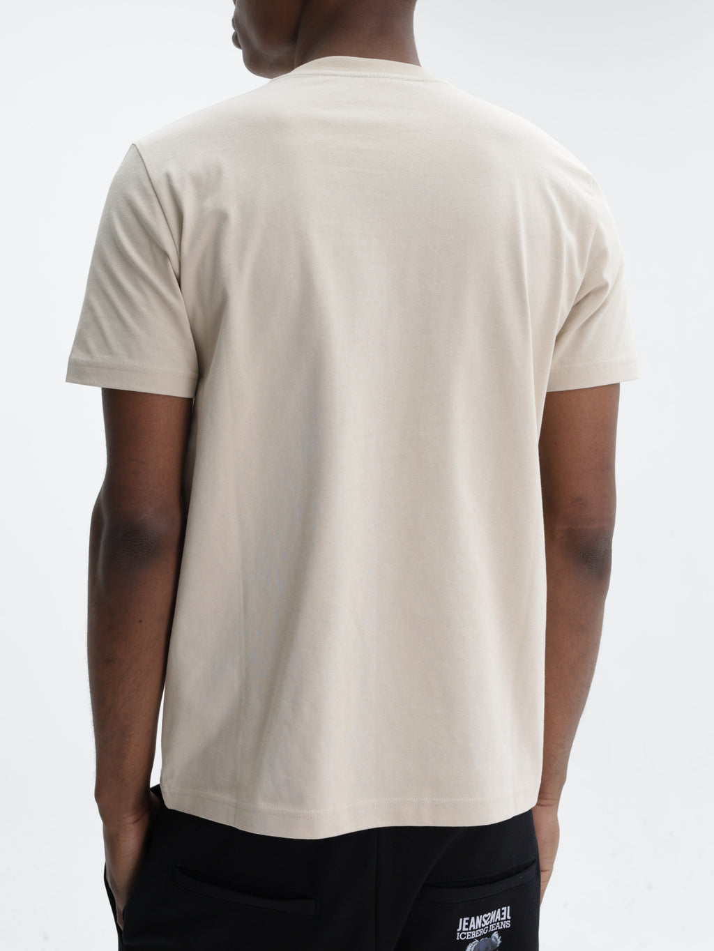 Iceberg T-Shirt Black Logo Print Crew Cream