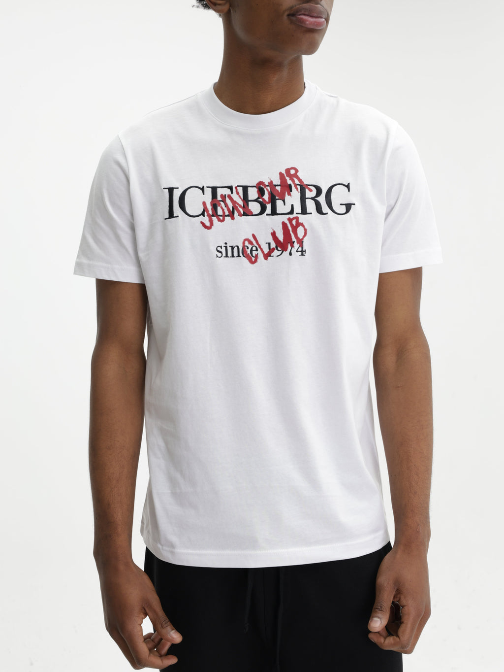 Iceberg T-Shirt Since 1874 Print Crew White