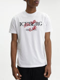Iceberg T-Shirt Since 1874 Print Crew White