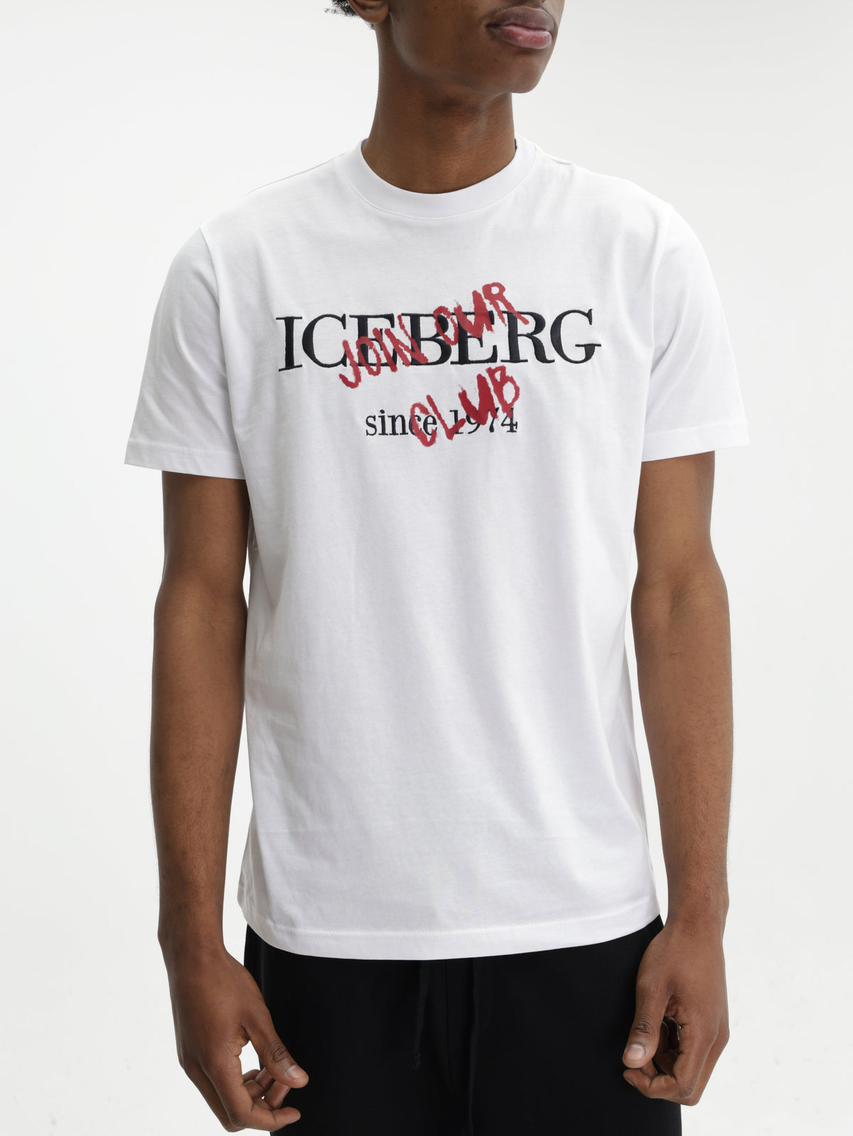 Iceberg T-Shirt Since 1874 Print Crew White