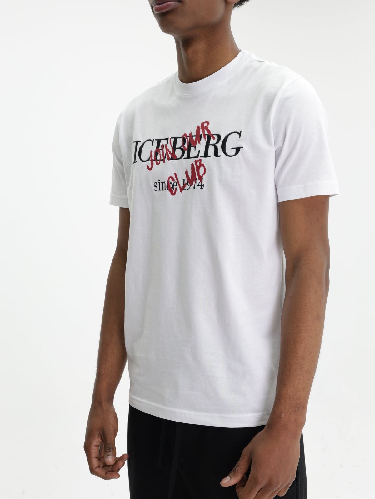 Iceberg T-Shirt Since 1874 Print Crew White