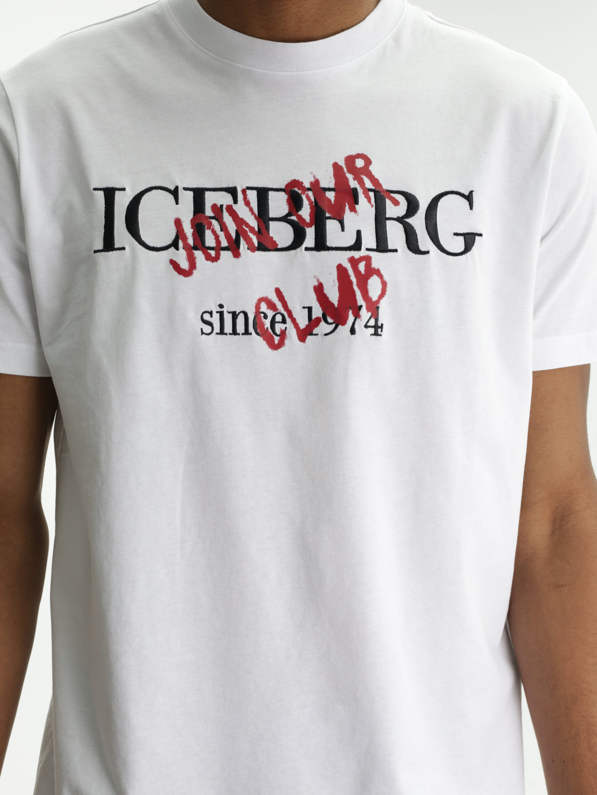 Iceberg T-Shirt Since 1874 Print Crew White
