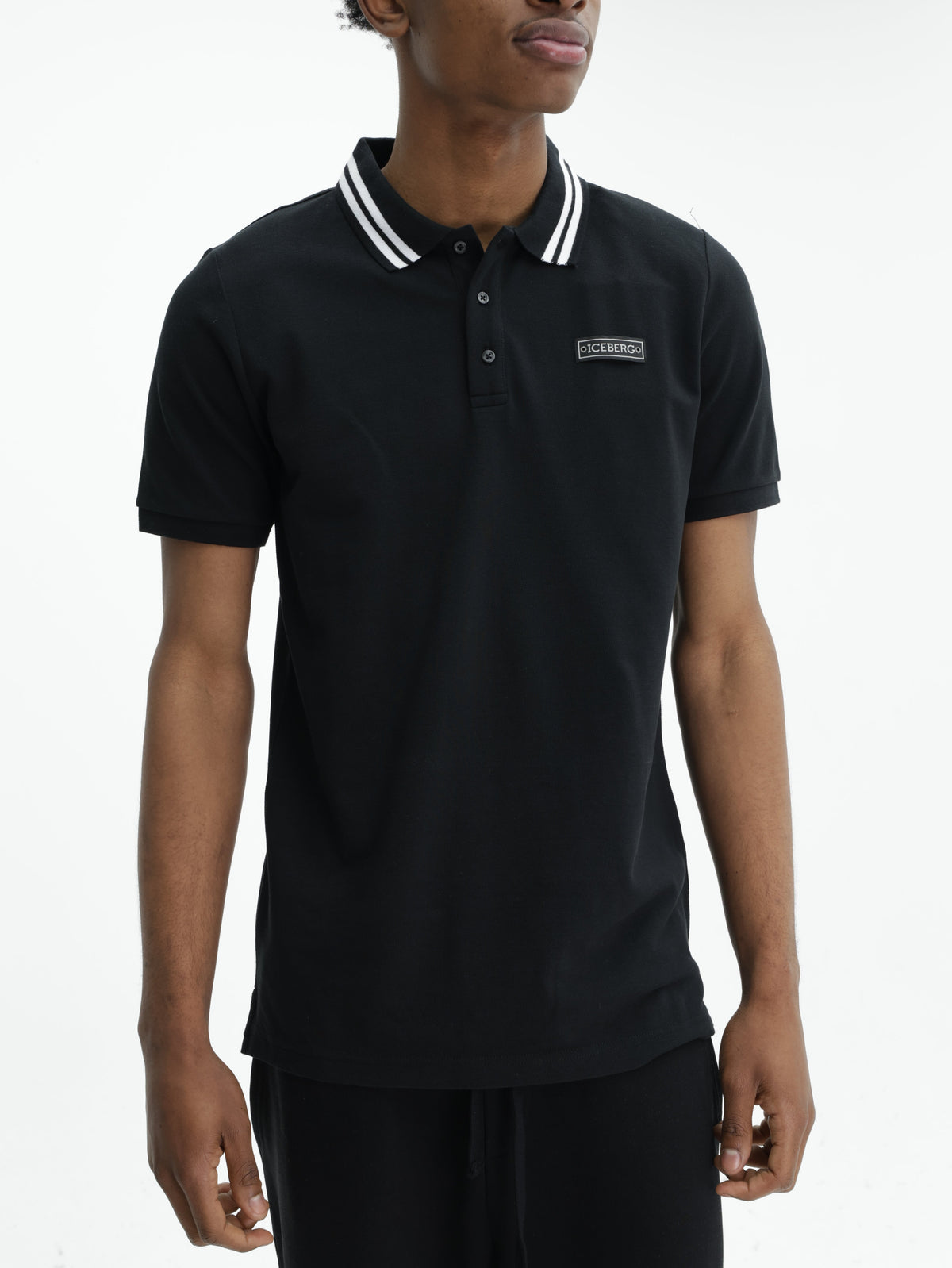 Iceberg Golfer Collar Zip Black