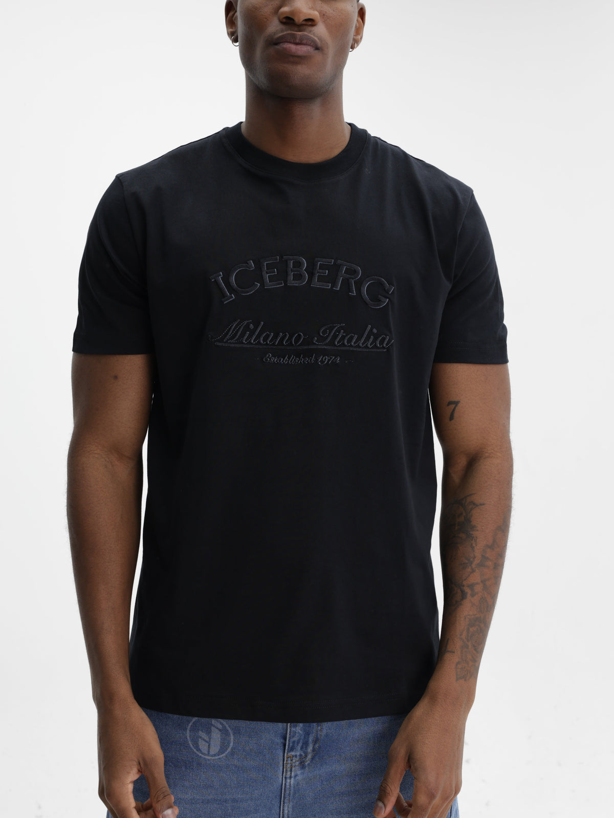 Iceberg T-Shirt Ib Embroided Crew Black