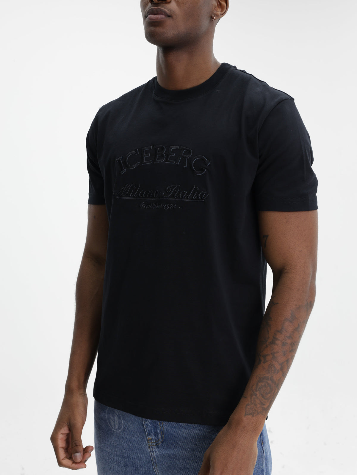 Iceberg T-Shirt Ib Embroided Crew Black