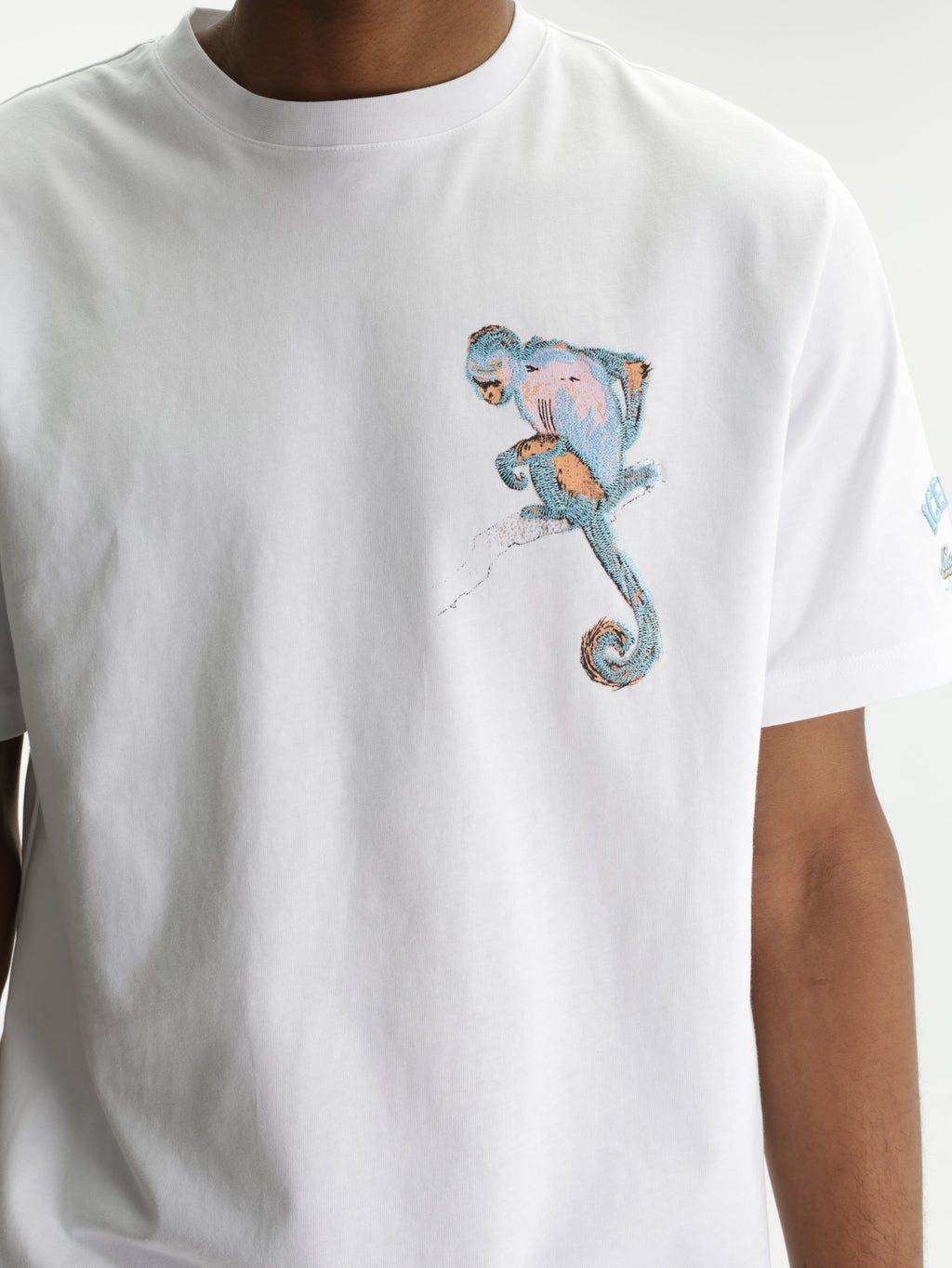 Iceberg T-Shirt Monkey Print Crew White