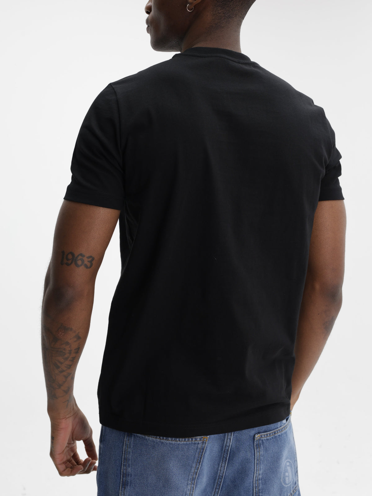 Iceberg T-Shirt Black Logo Print Crew Black