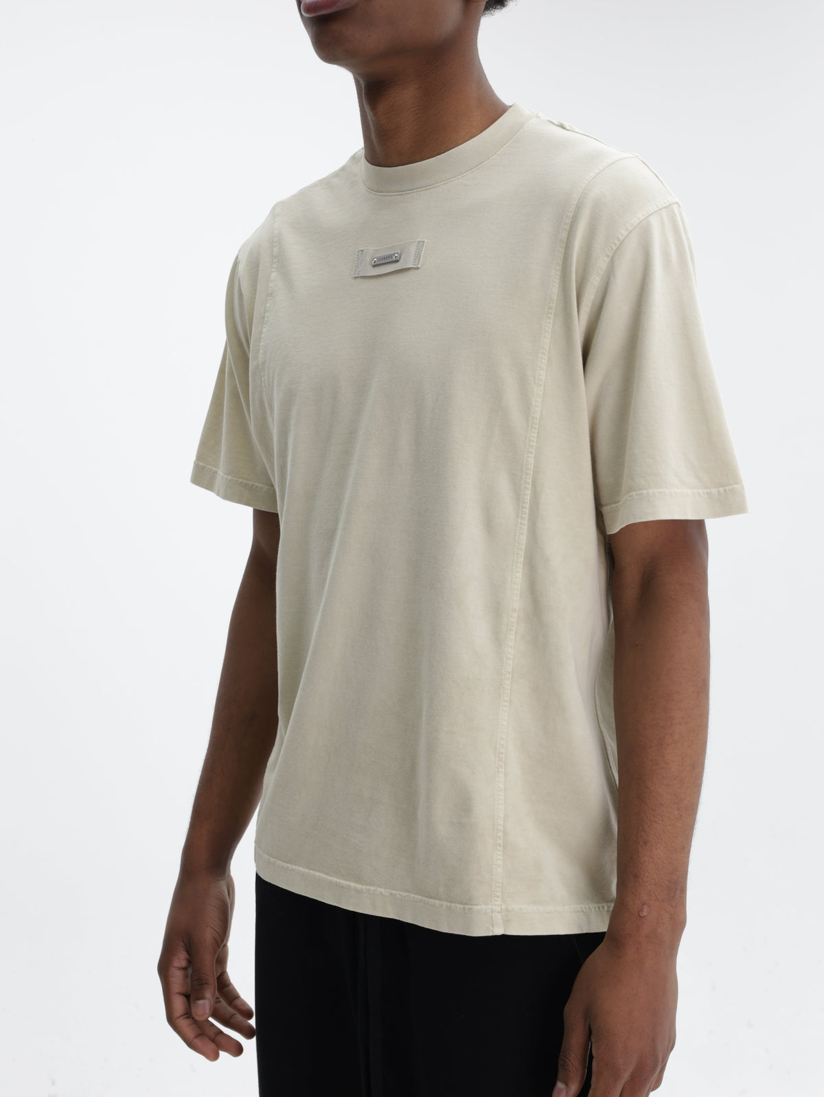 Iceberg T-Shirt Chest Logo Tag Crew Cream