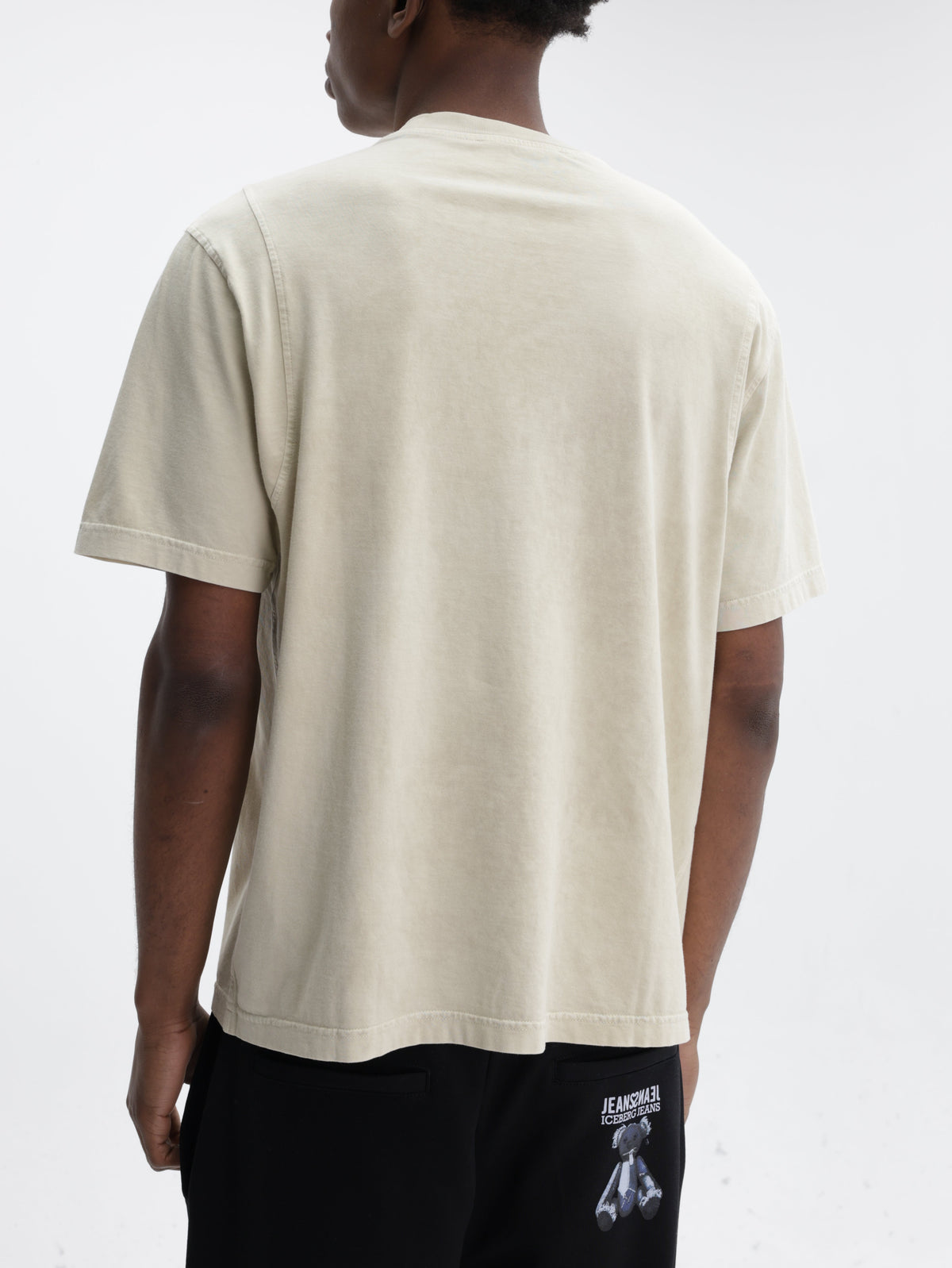Iceberg T-Shirt Chest Logo Tag Crew Cream