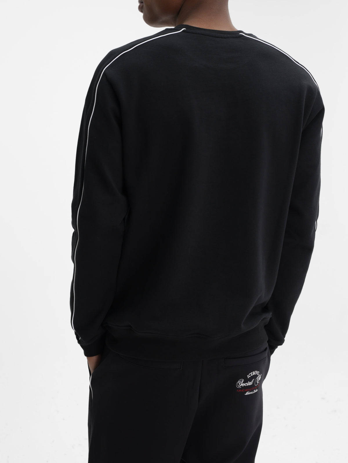 Iceberg Sweater Social Club Print Black