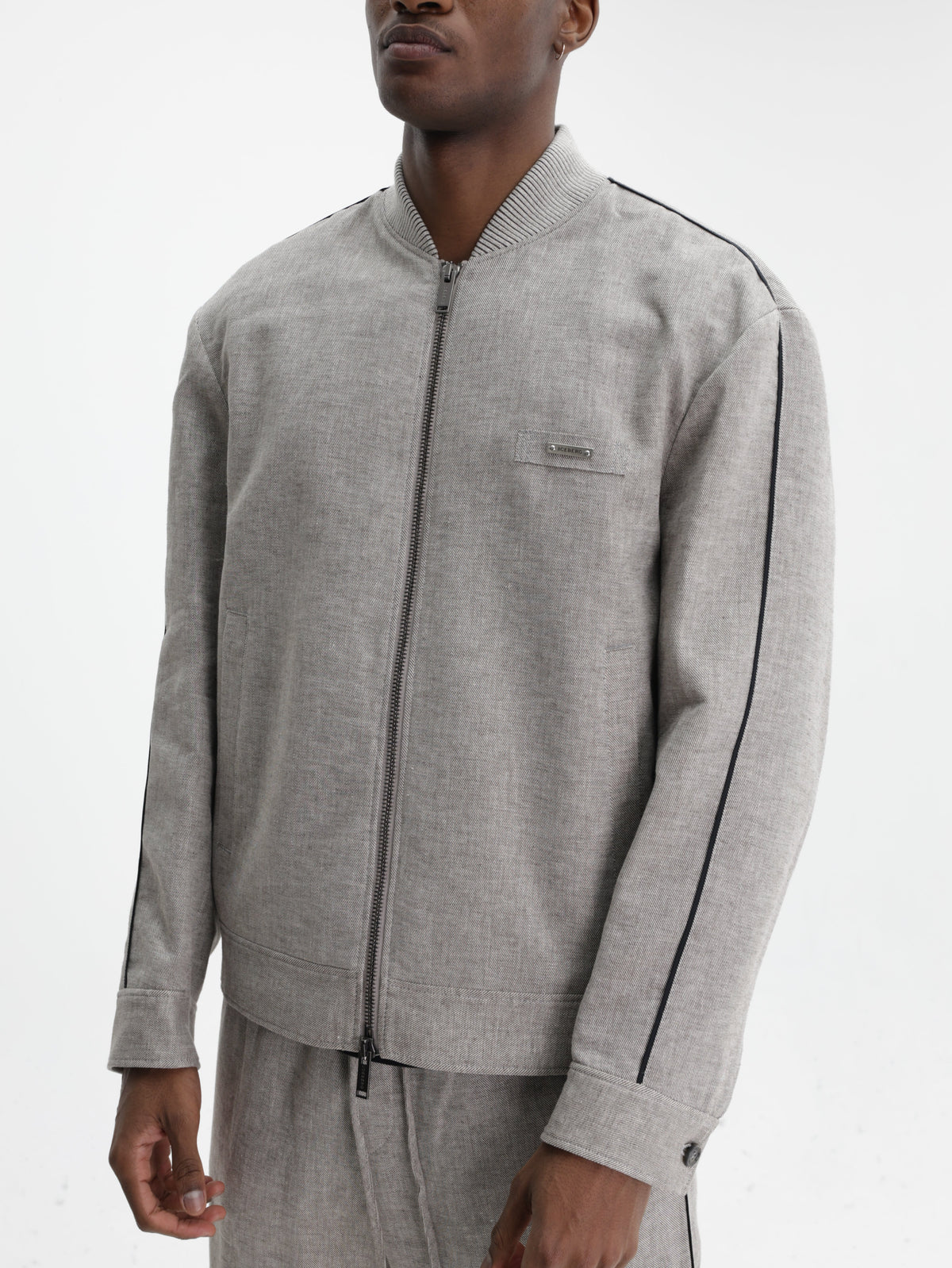 Iceberg Jacket Zip High Neck  Sand