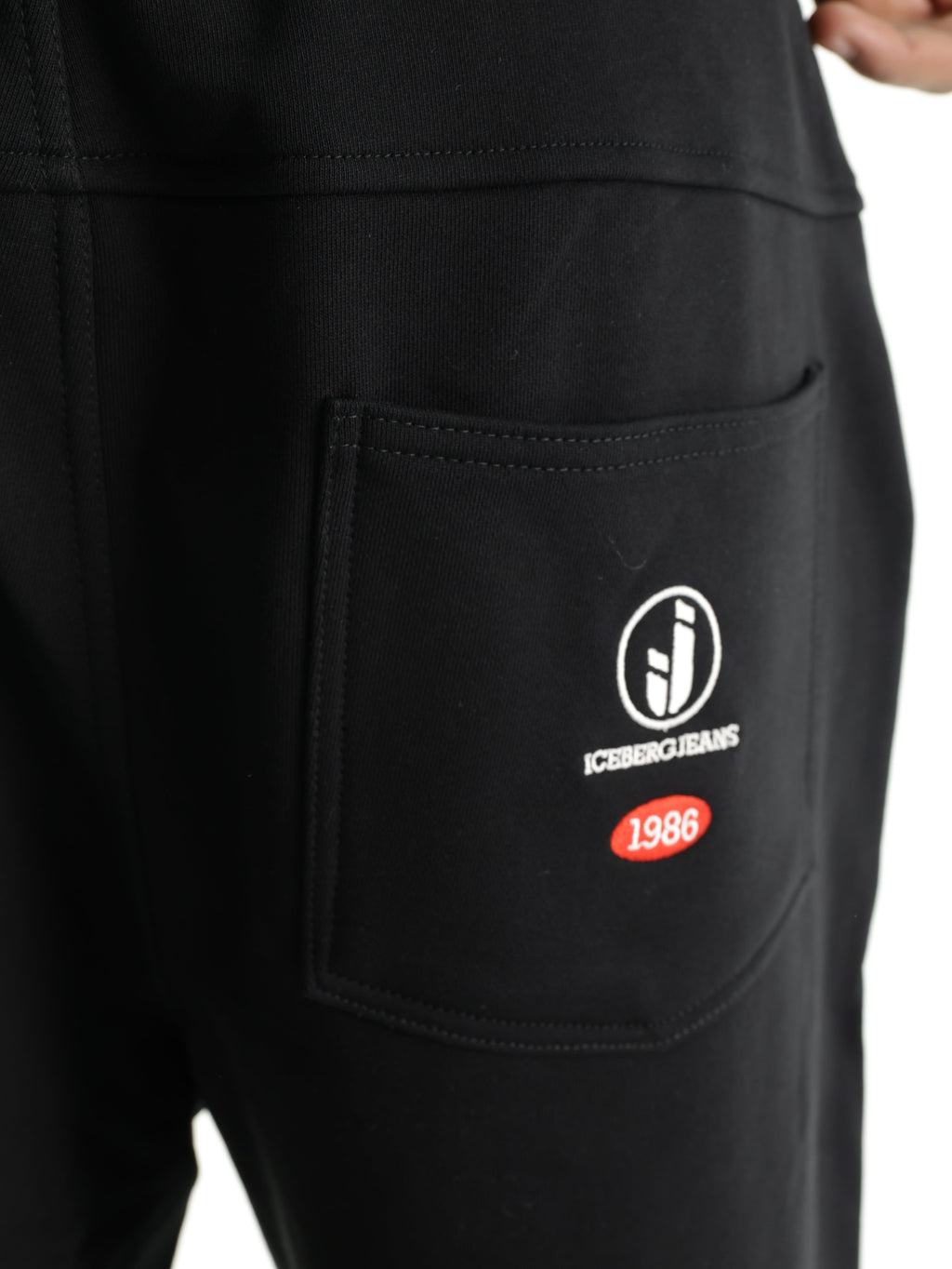 Iceberg Jeans Shorts Sweats Drawstring Black