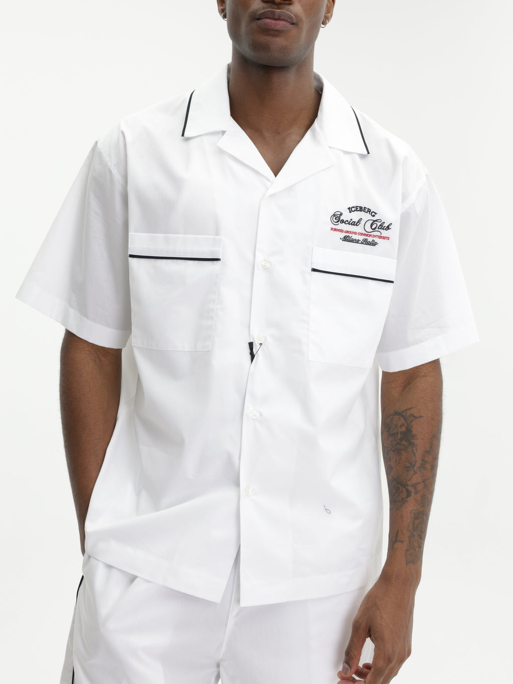 Iceberg Shirt Border Social Club White