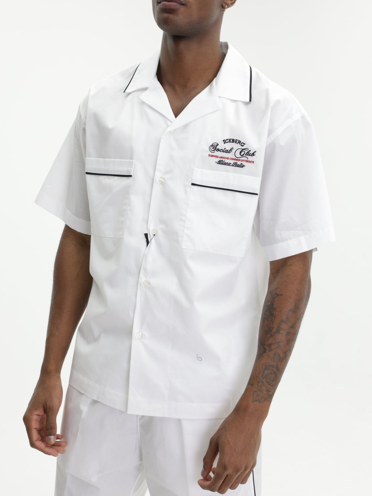 Iceberg Shirt Border Social Club White
