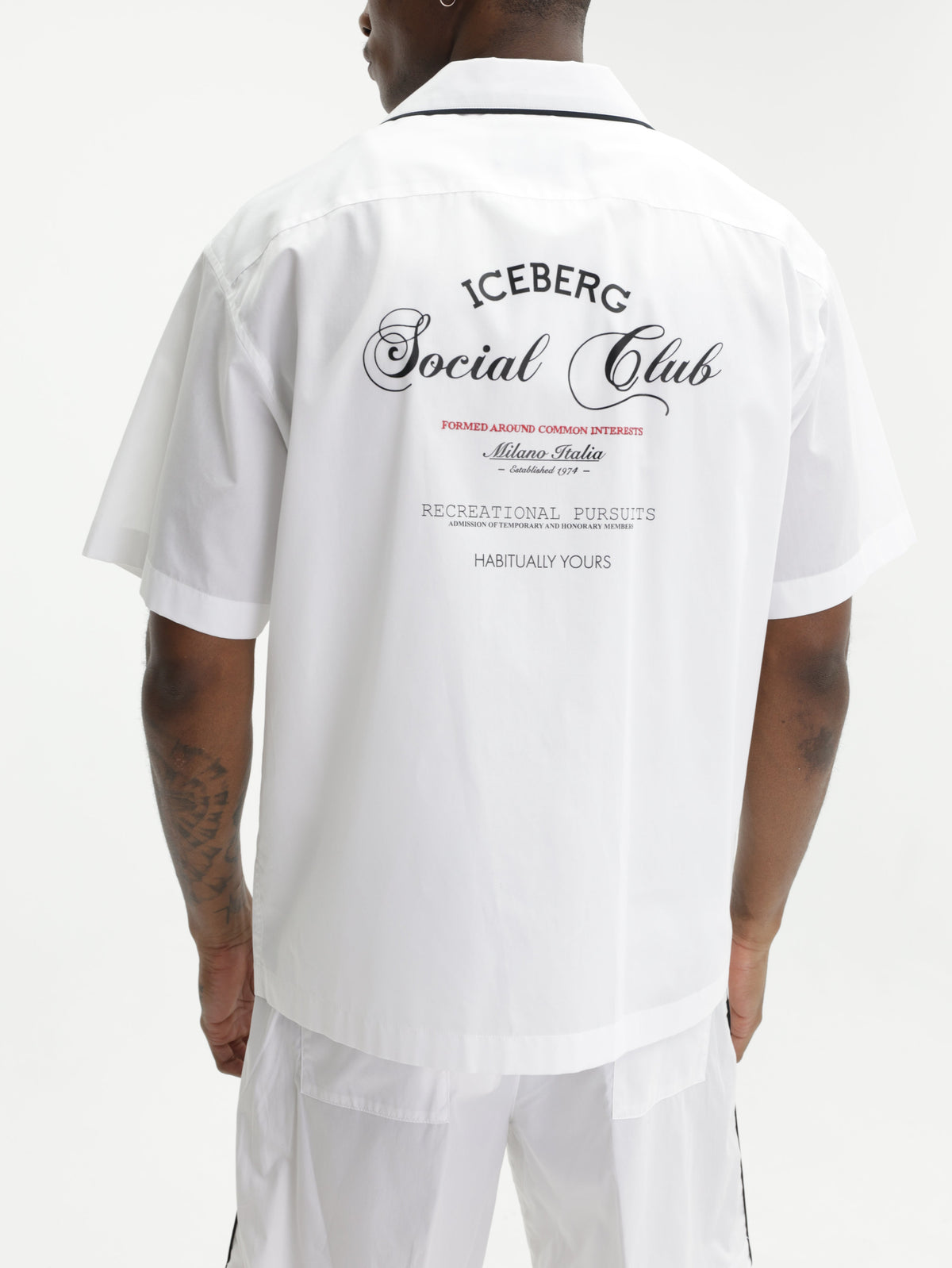 Iceberg Shirt Border Social Club White