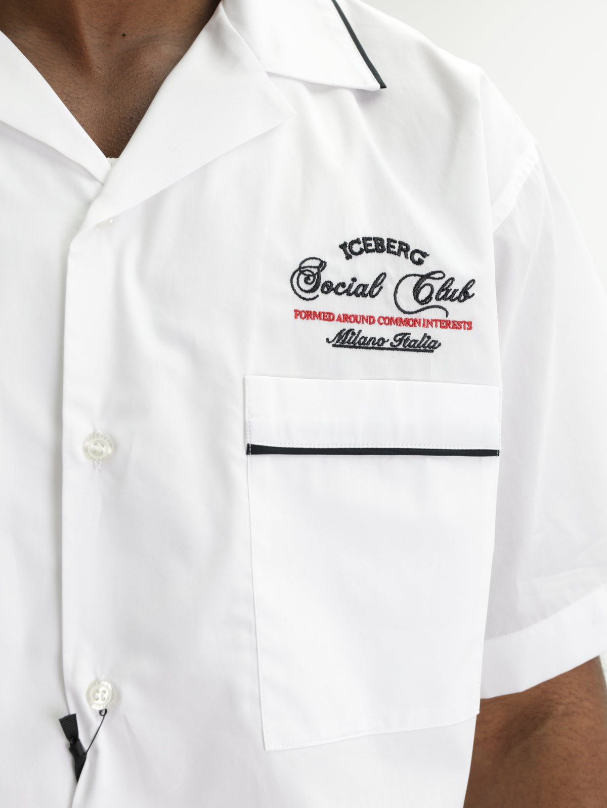 Iceberg Shirt Border Social Club White