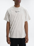 Karl Kani T-Shirt Vertical Stripes Cream-White