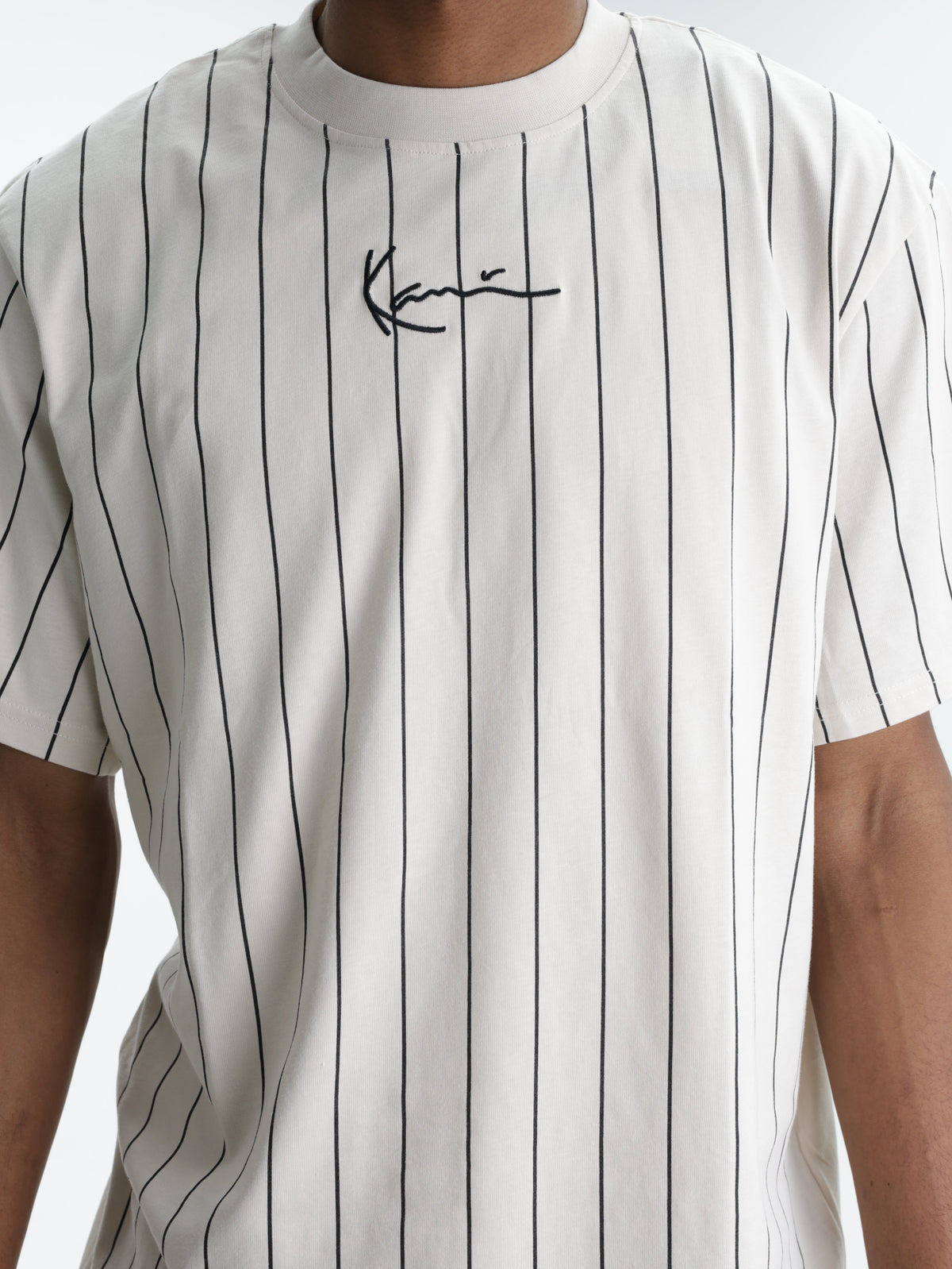 Karl Kani T-Shirt Vertical Stripes Cream-White