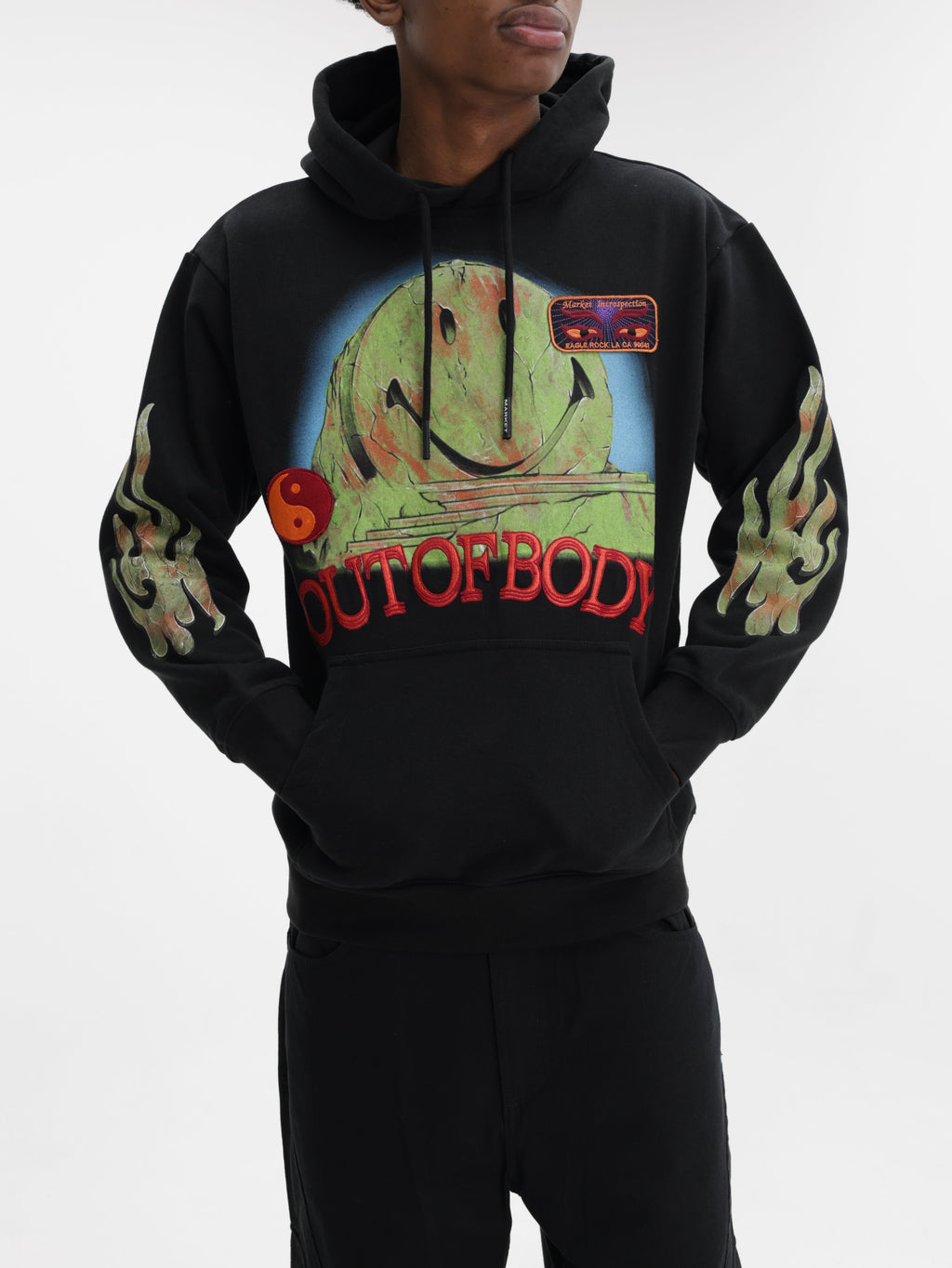 Market Hoodie Smiley Out Of Body Black